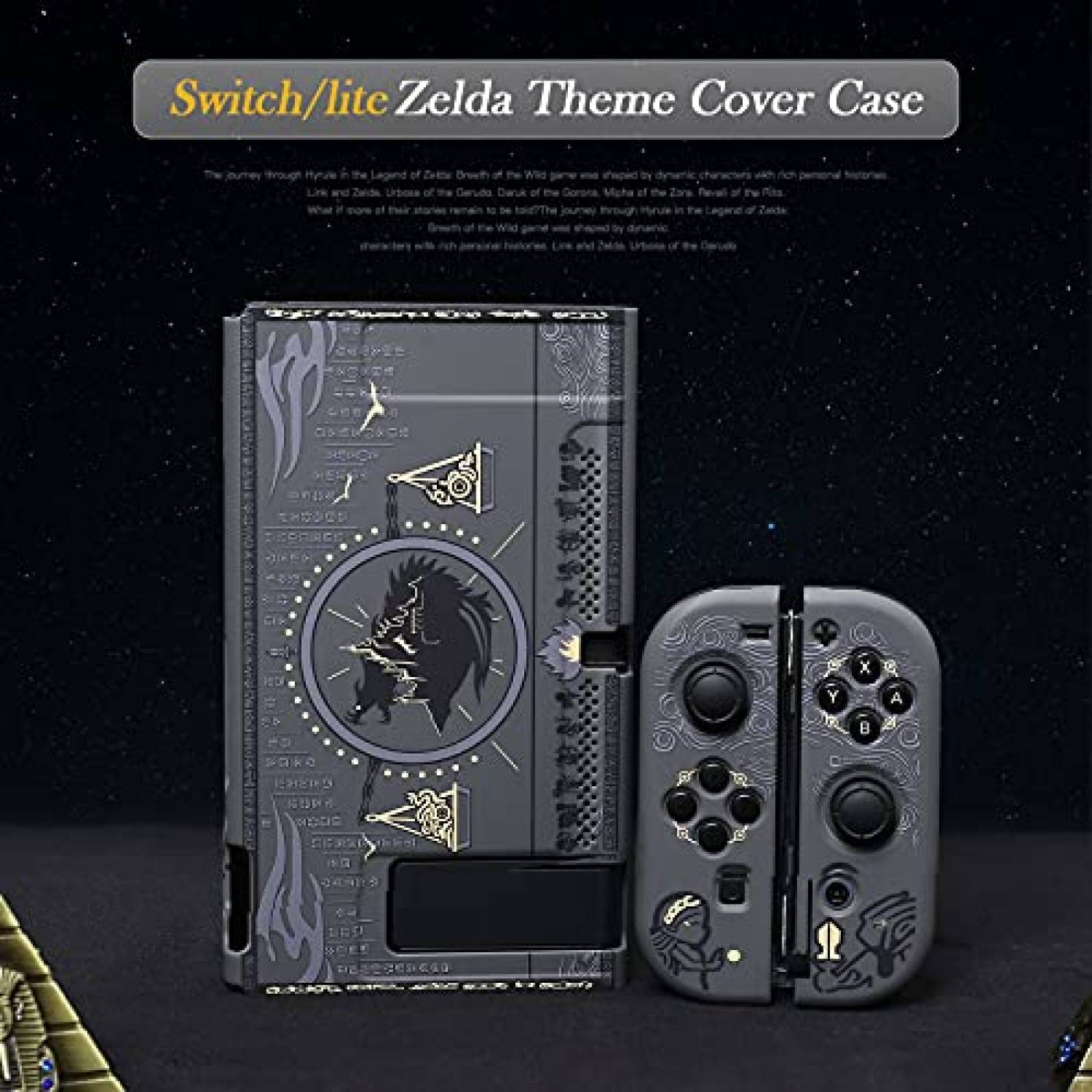 Funda Joy-Con Zelda Compatible Con Nintendo Switch -Negro