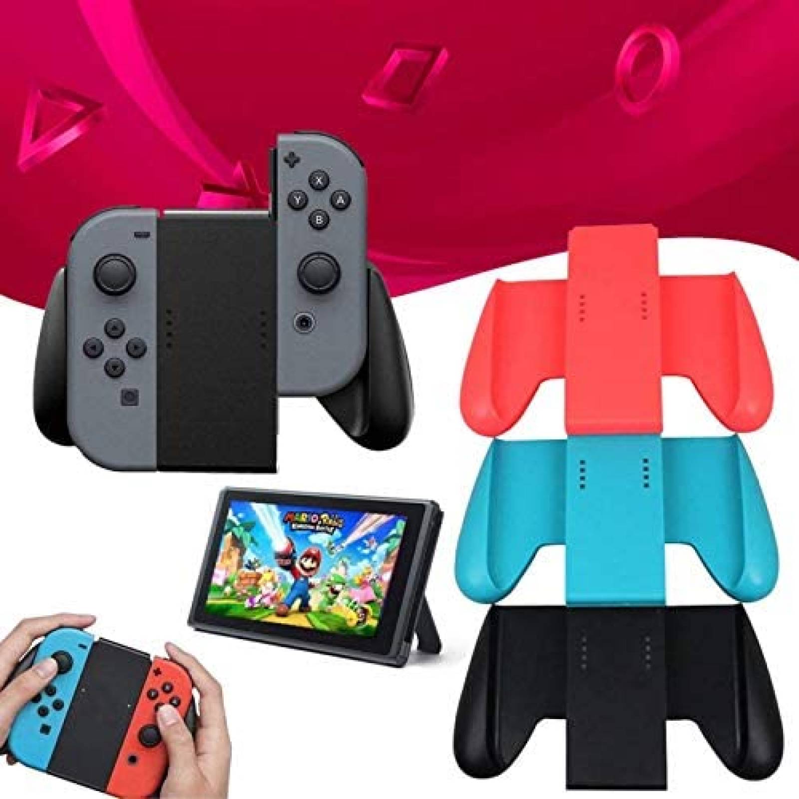 Soporte Joy-Con Plastic Para Nintendo Switch -Negro