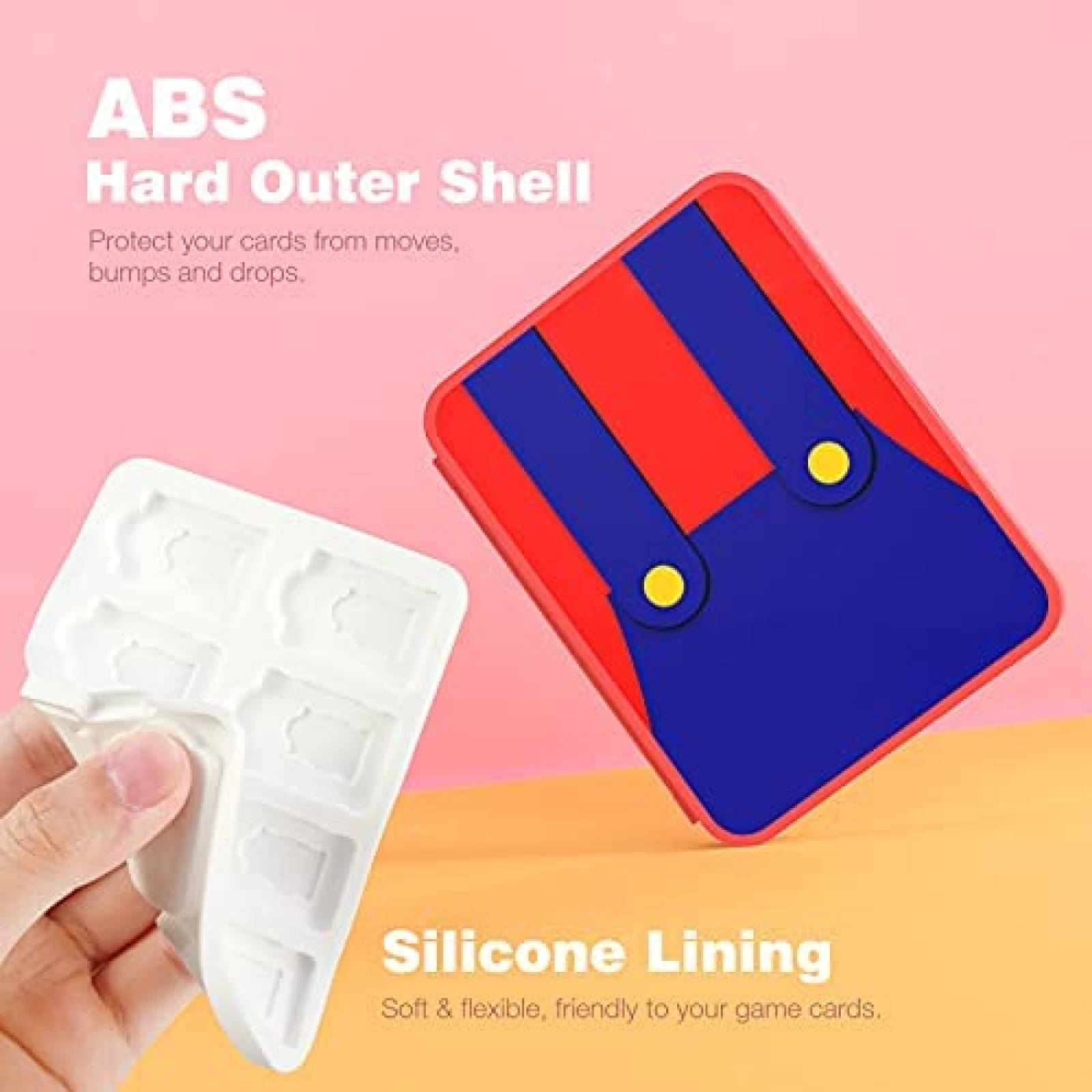 Estuche para videojuegos MoKo Mario Bros x16 -Rojo/azul