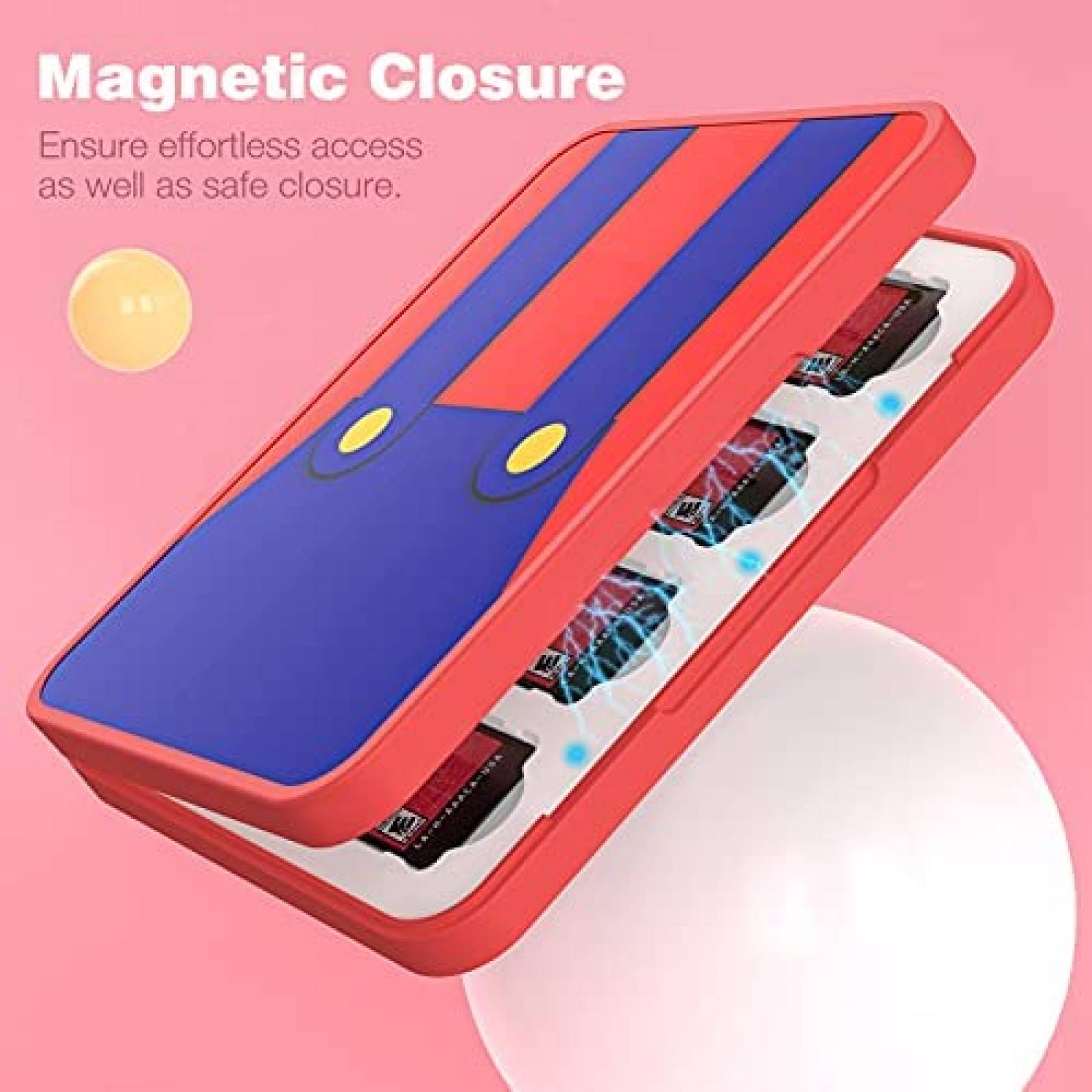 Estuche para videojuegos MoKo Mario Bros x16 -Rojo/azul