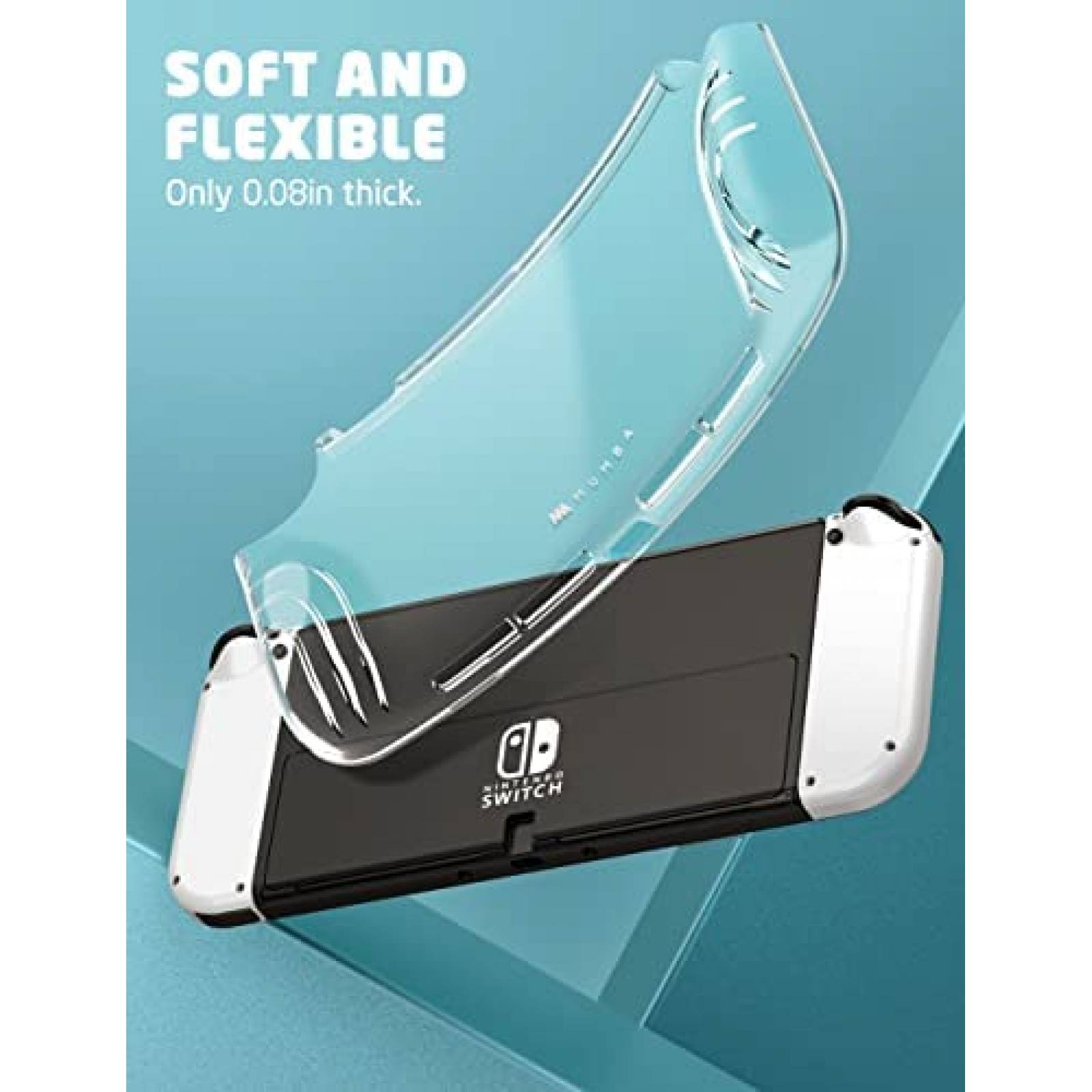 Funda para Nintendo Switch OLED Mumba de TPU -Transparente