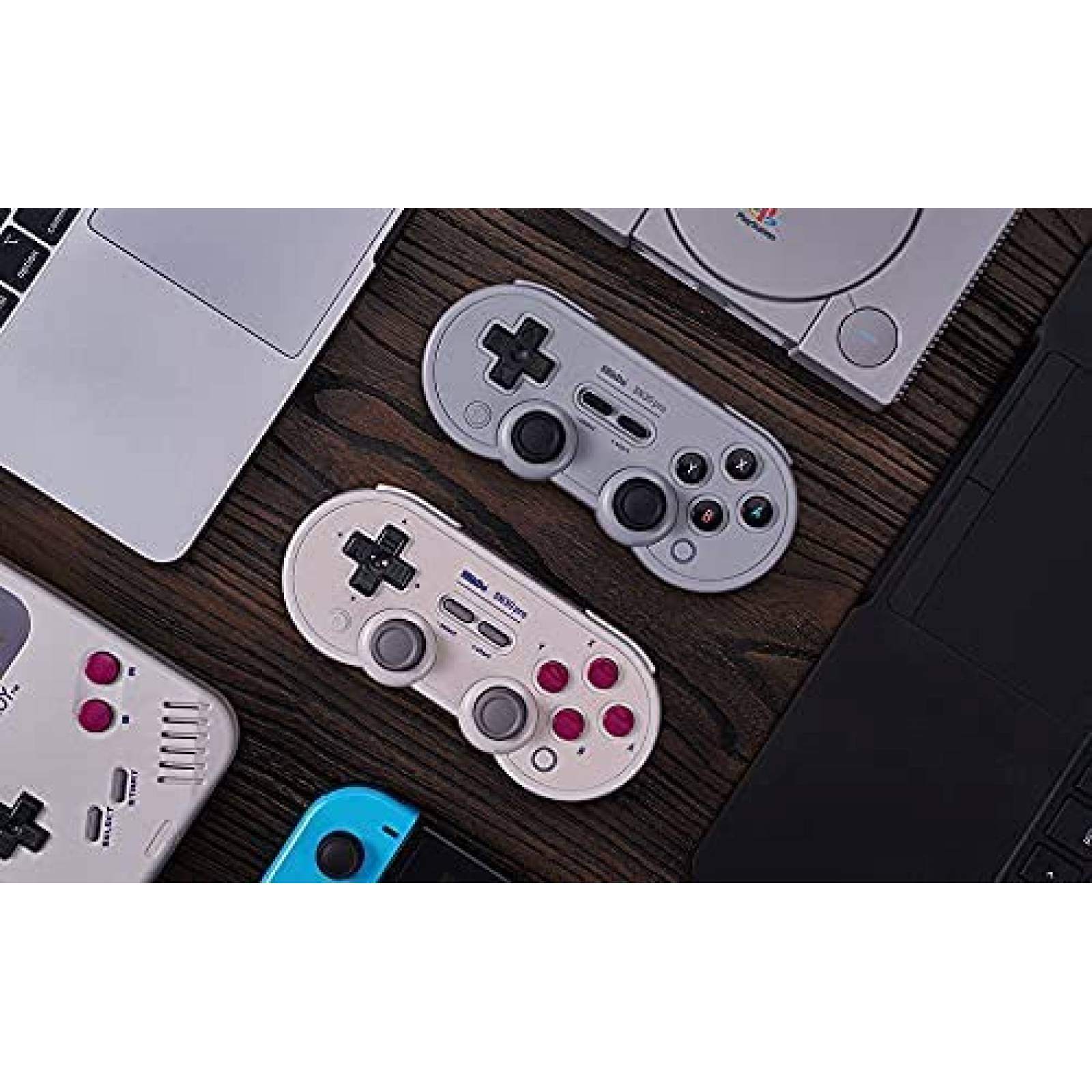 Control Nintendo Switch Nargos 8Bitdo SN30 Pro no cable-Gris