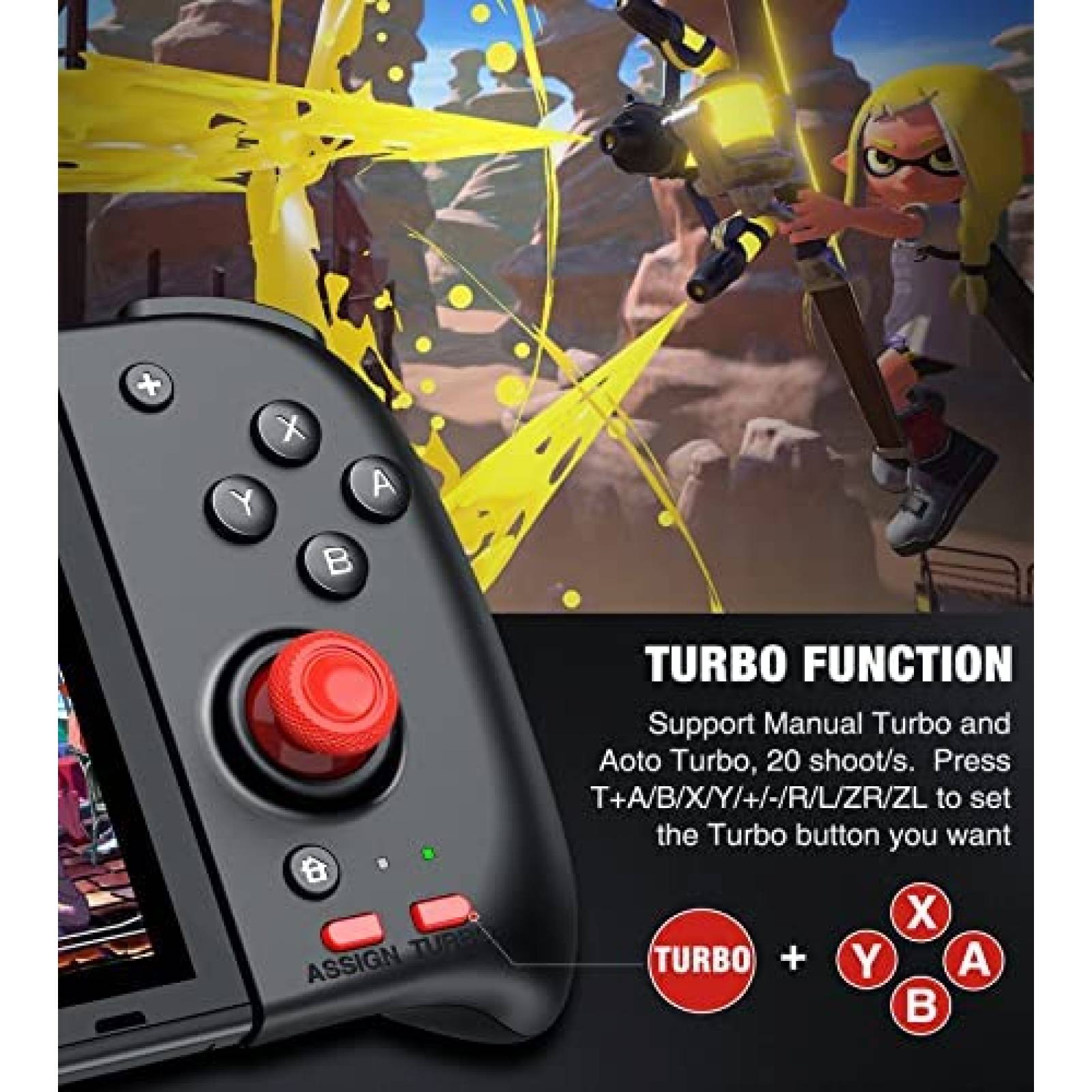 Control Gamer NinJoyGo Joycon para Nintendo Switch -Negro