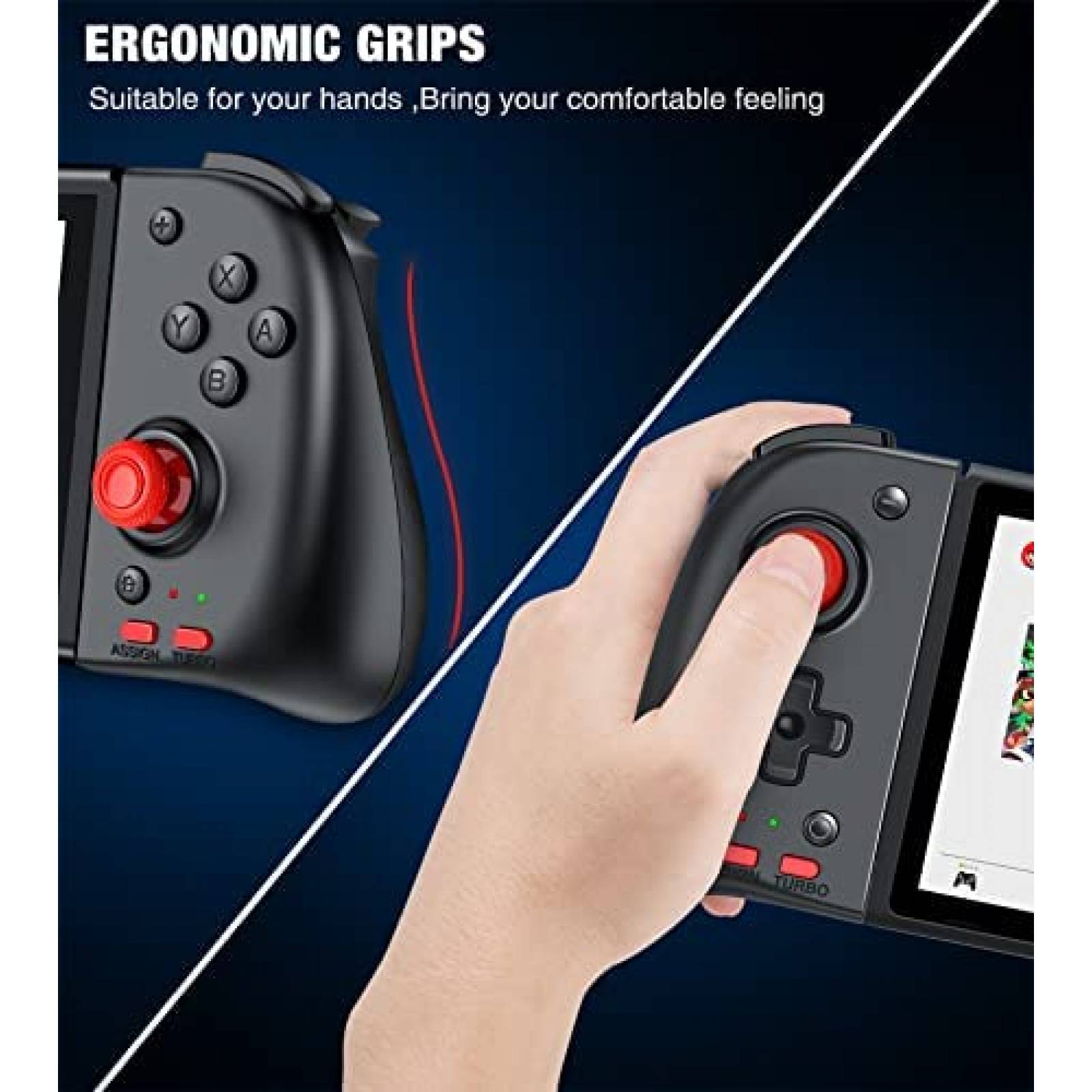 Control Gamer NinJoyGo Joycon para Nintendo Switch -Negro