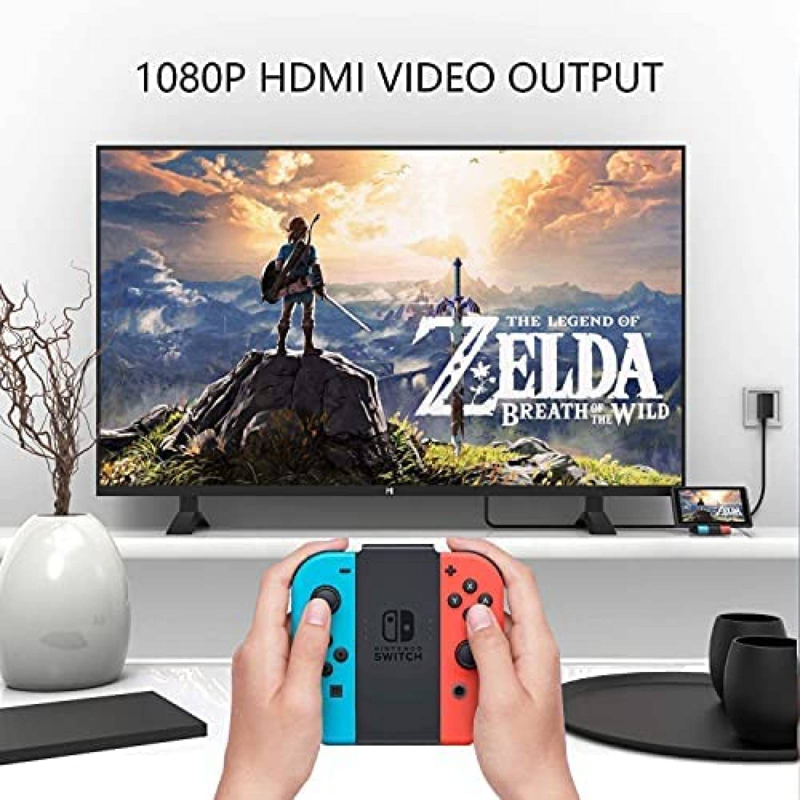 Adaptador de TV HDMI NXPGKEA para Nintendo Switch -Negro