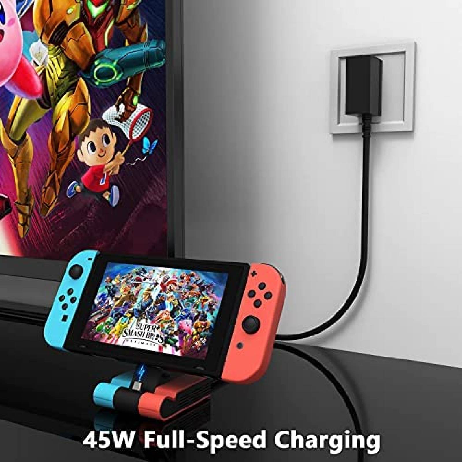 Adaptador de TV HDMI NXPGKEA para Nintendo Switch -Negro