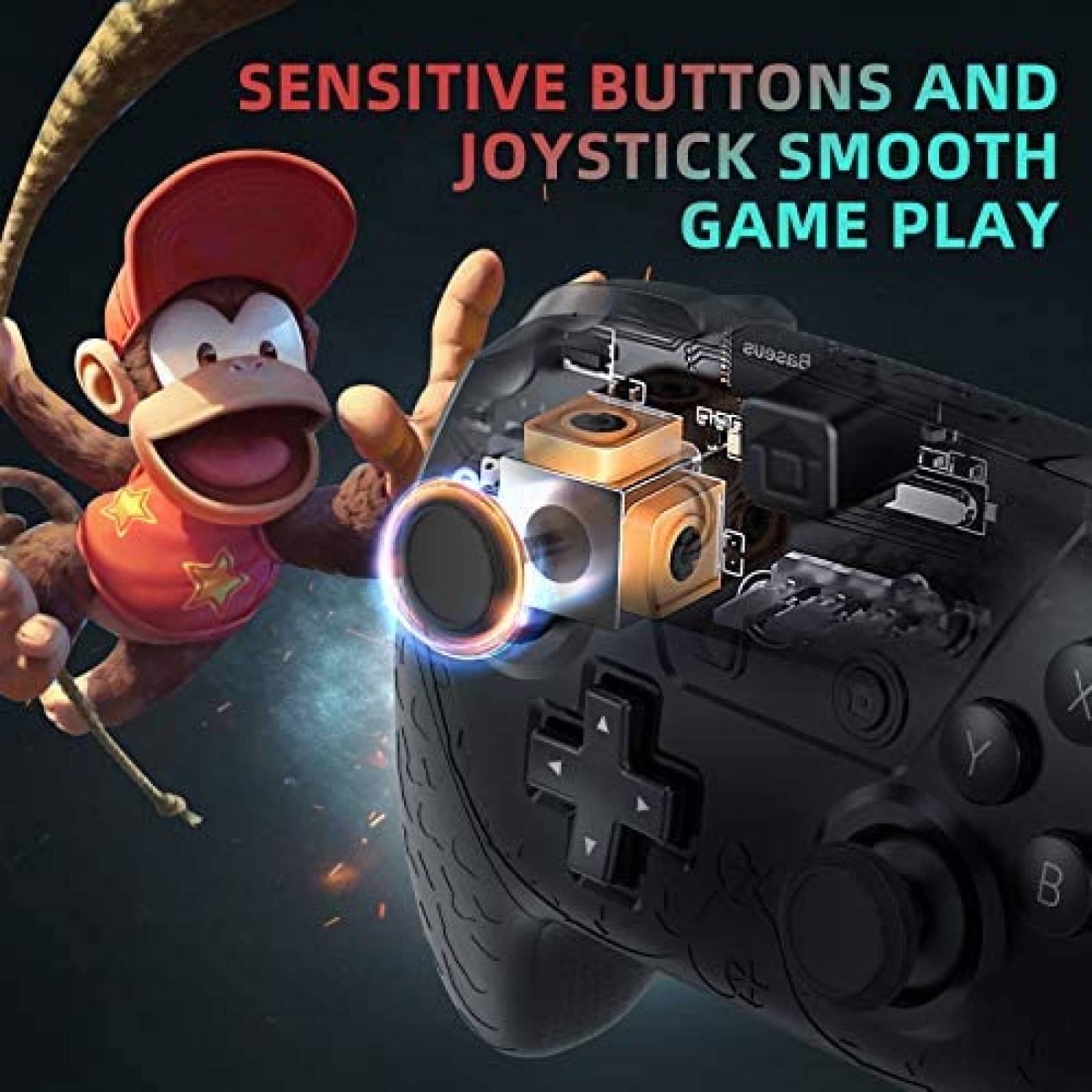 Control OCDAY Compatible Con Nintendo Switch -Negro