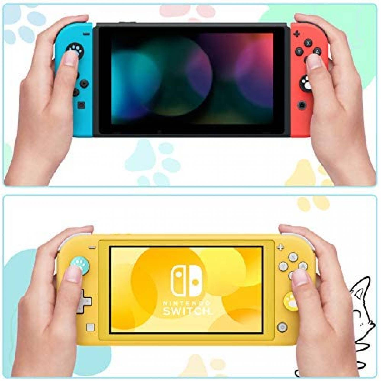 Pack protectore joystick Skylety Huellas perro x34 -Colorido