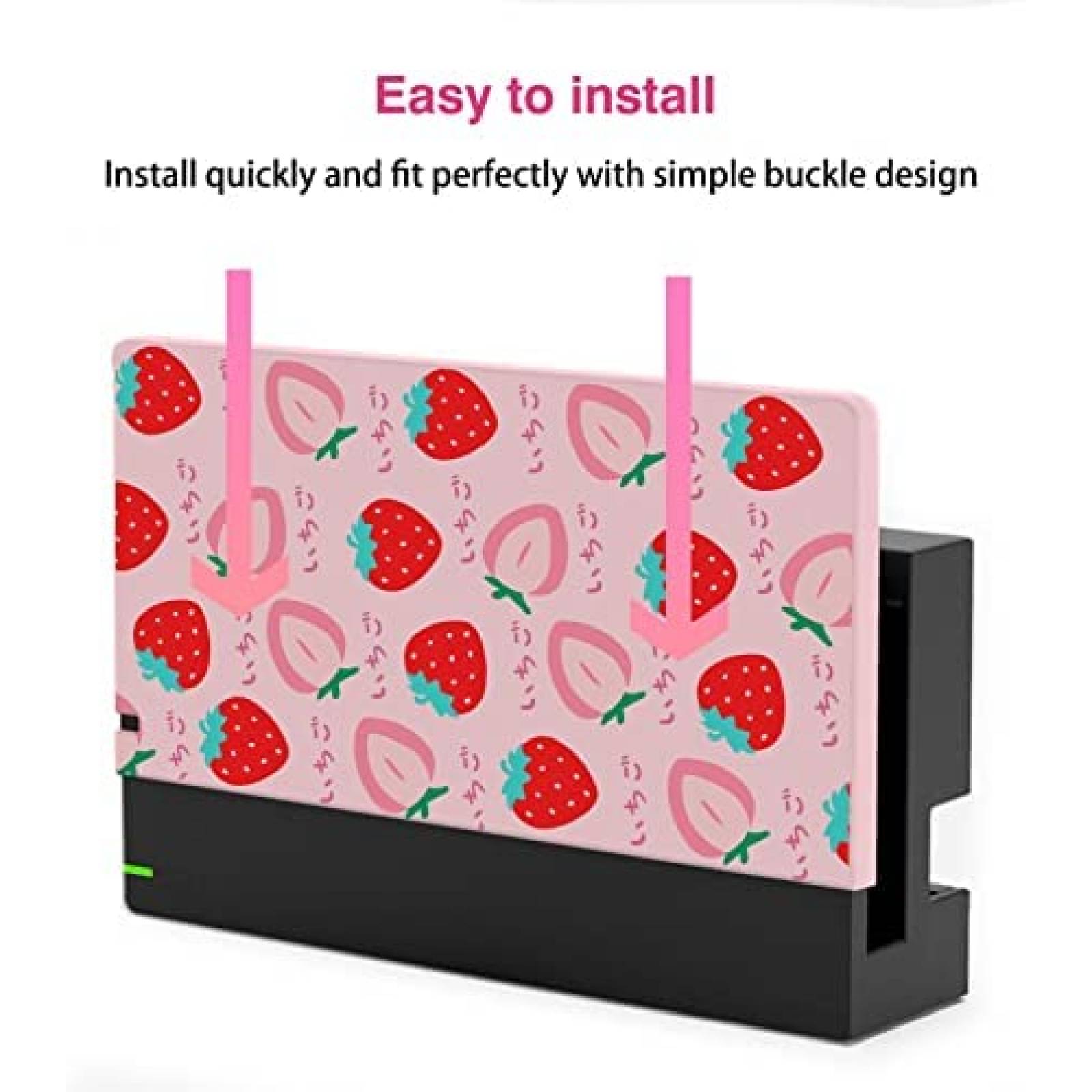 Cubierta para stand Nintendo switch TIKOdirect Fresas -Rosa
