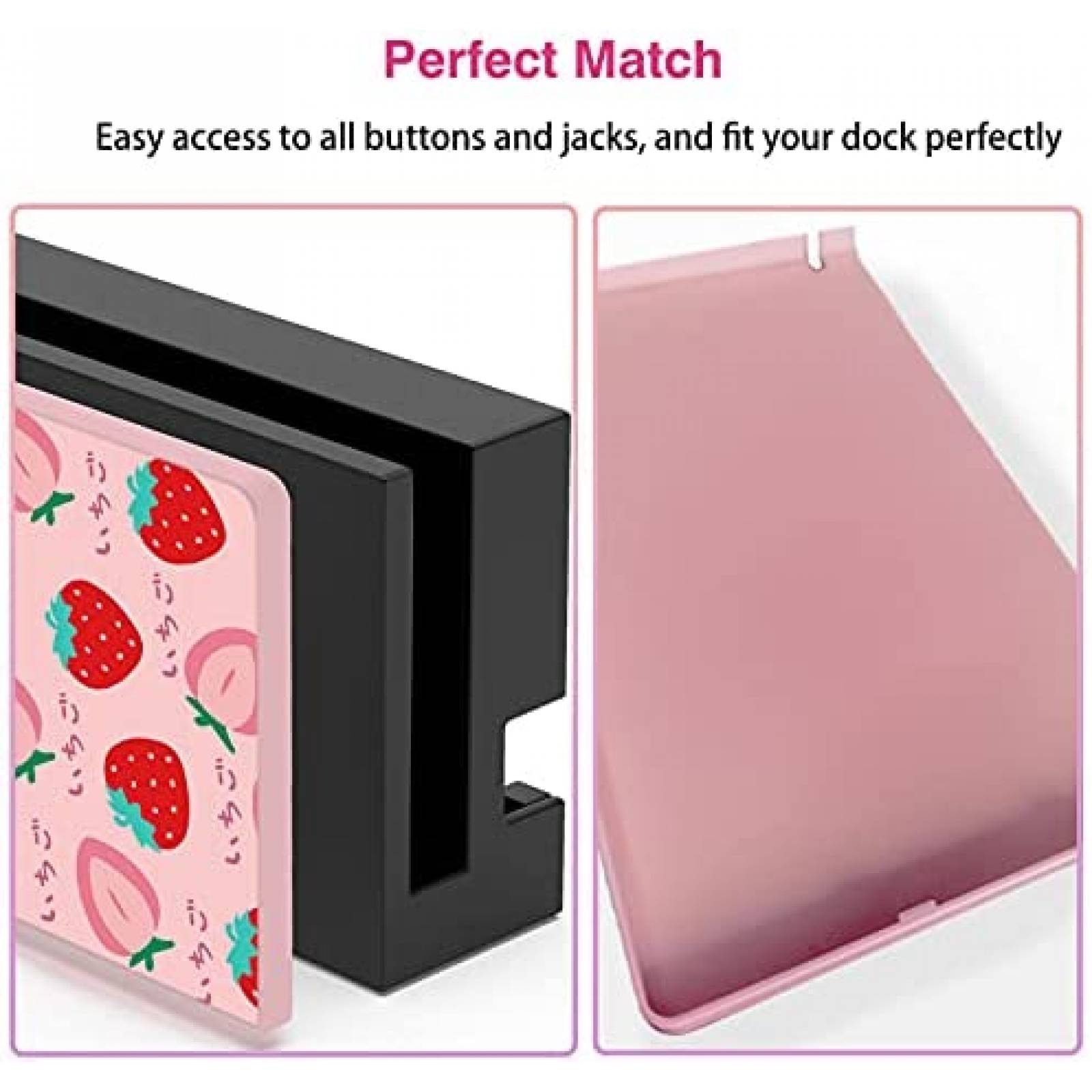 Cubierta para stand Nintendo switch TIKOdirect Fresas -Rosa