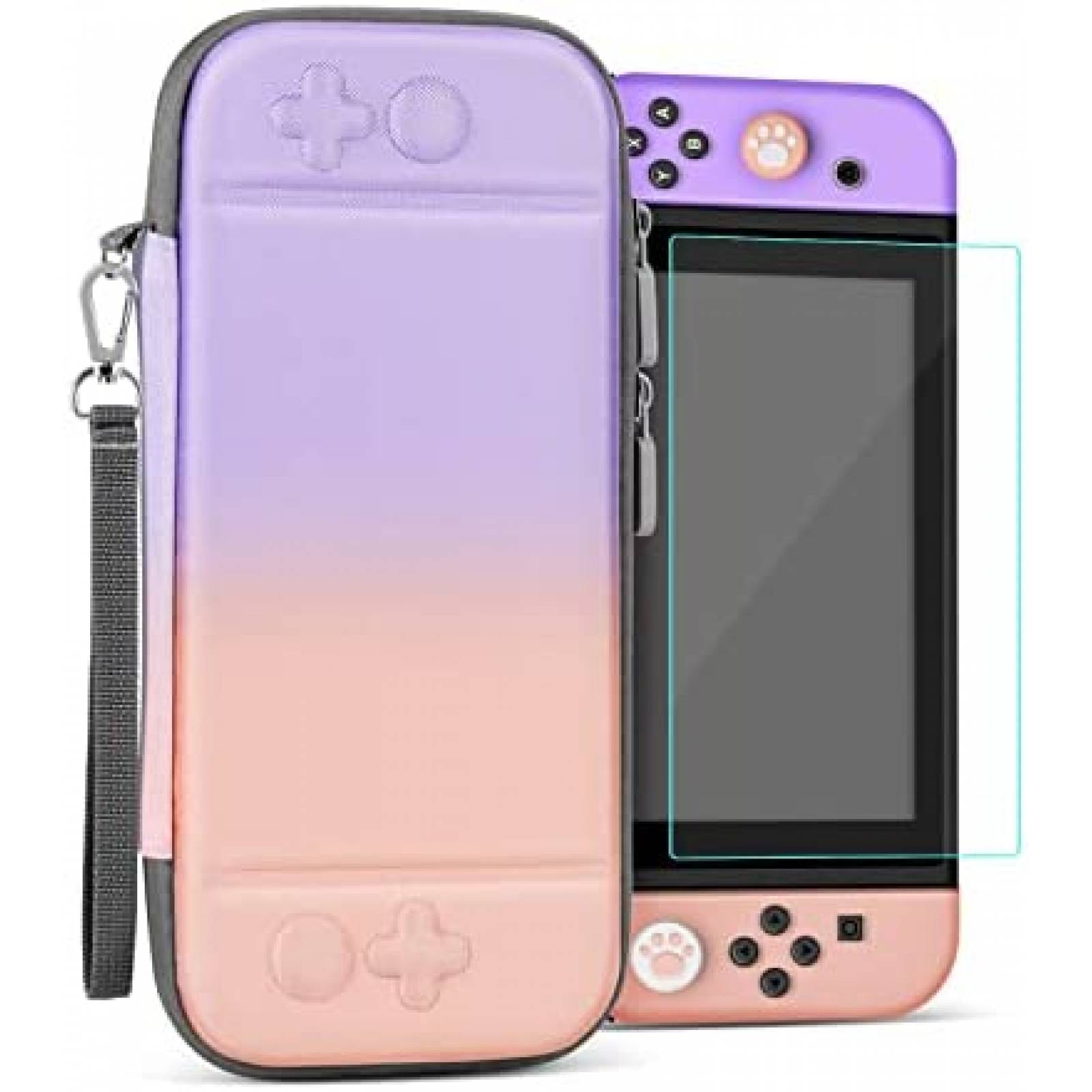 Funda TNP Compatible Con Nintendo Switch -Rosa/Morado