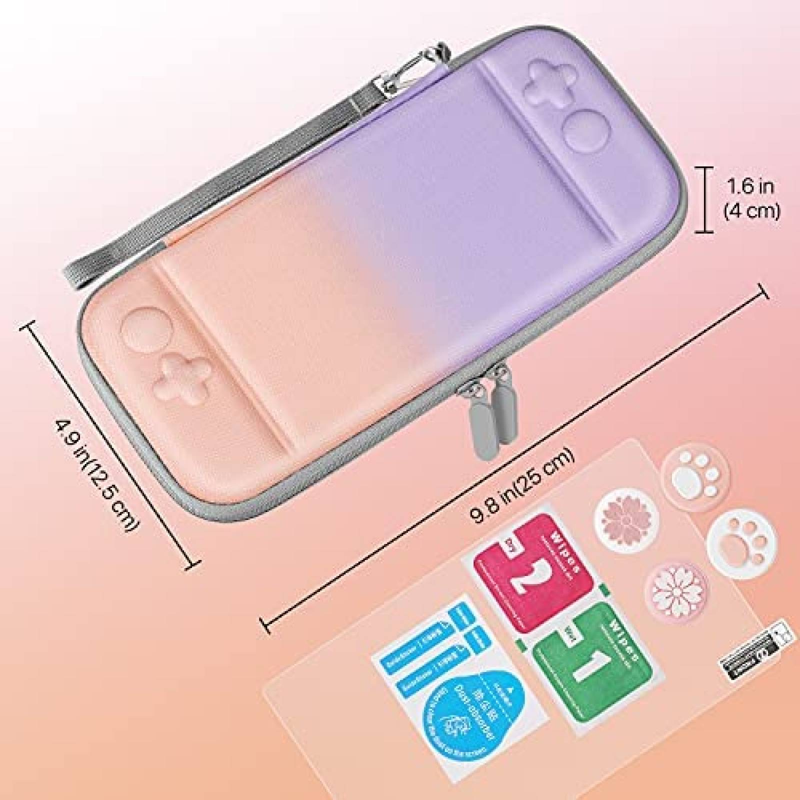Funda TNP Compatible Con Nintendo Switch -Rosa/Morado