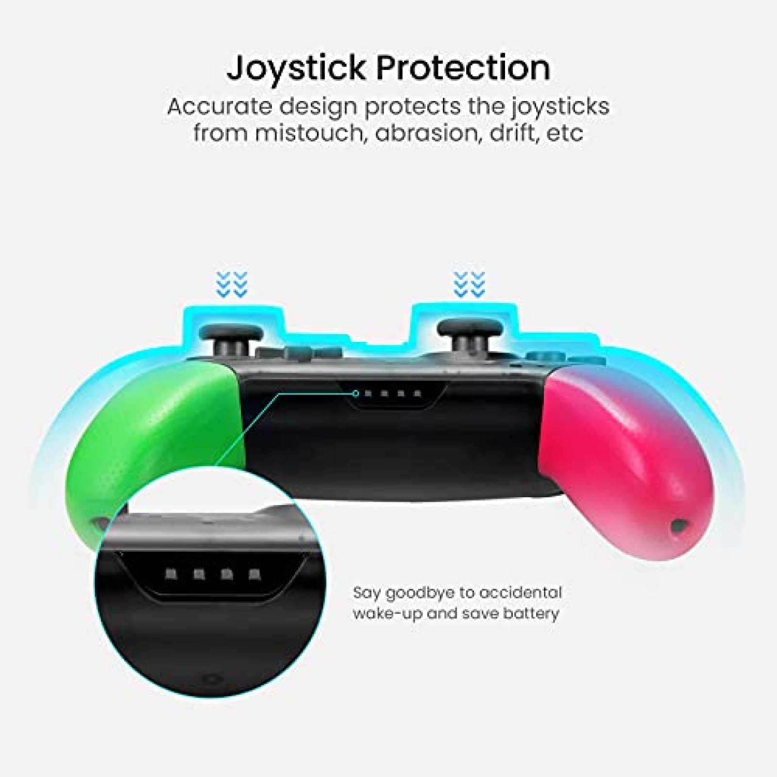 Carcasa de Control tomtoc Nintendo Switch Pro -Transparente