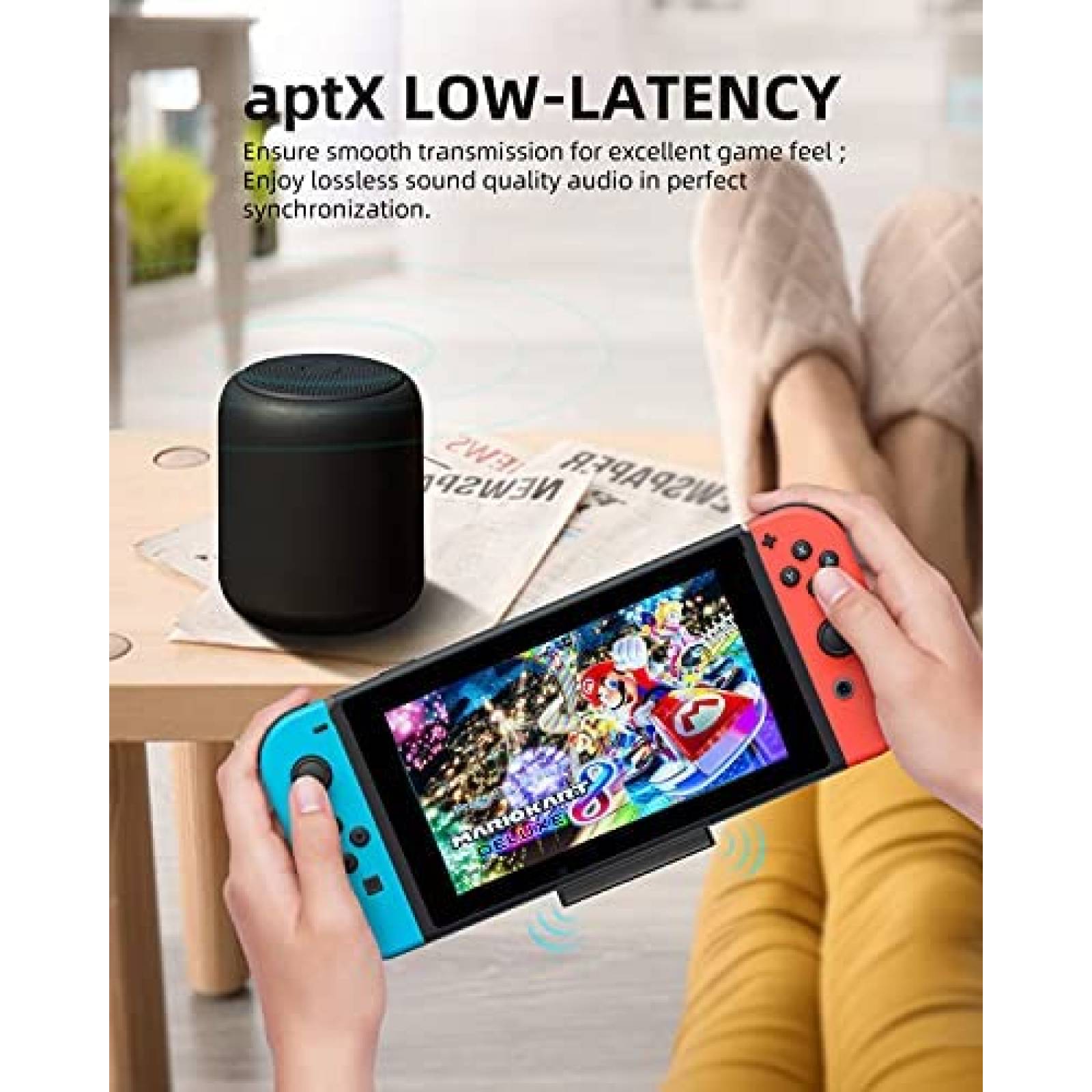 Adaptador Bluetooth ZIOCOM para Nintendo Switch -Negro