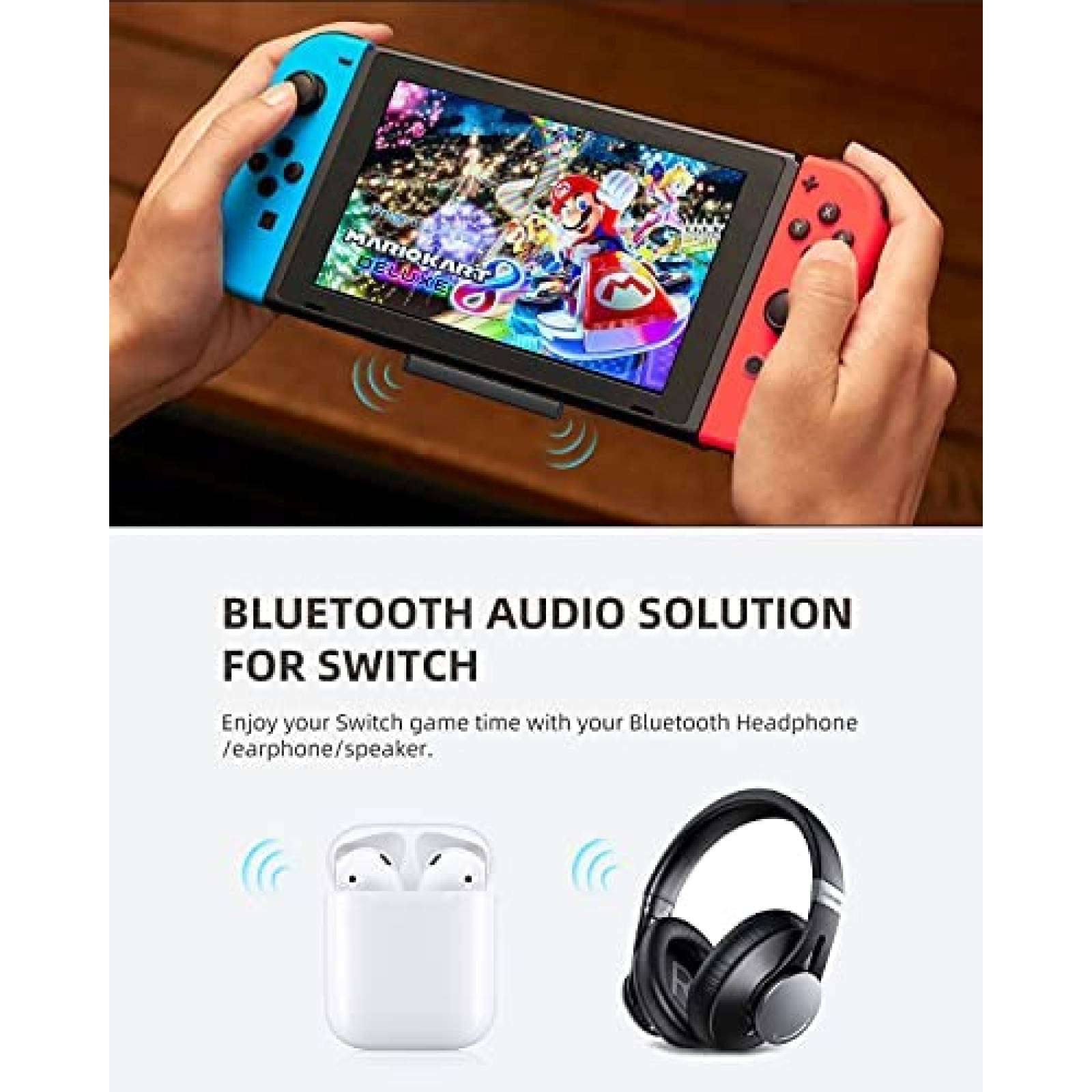 Adaptador Bluetooth ZIOCOM para Nintendo Switch -Negro