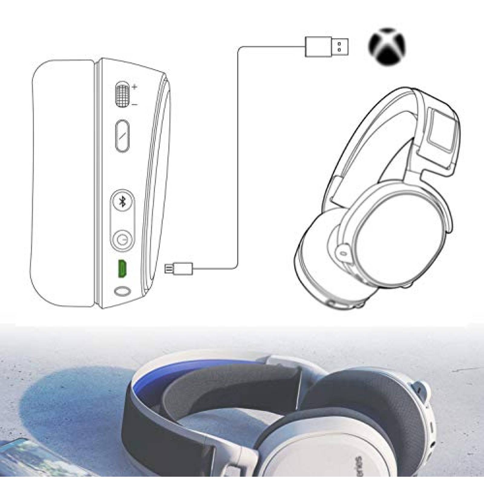 Cable de carga AKindle USB para auriculares inalambricos