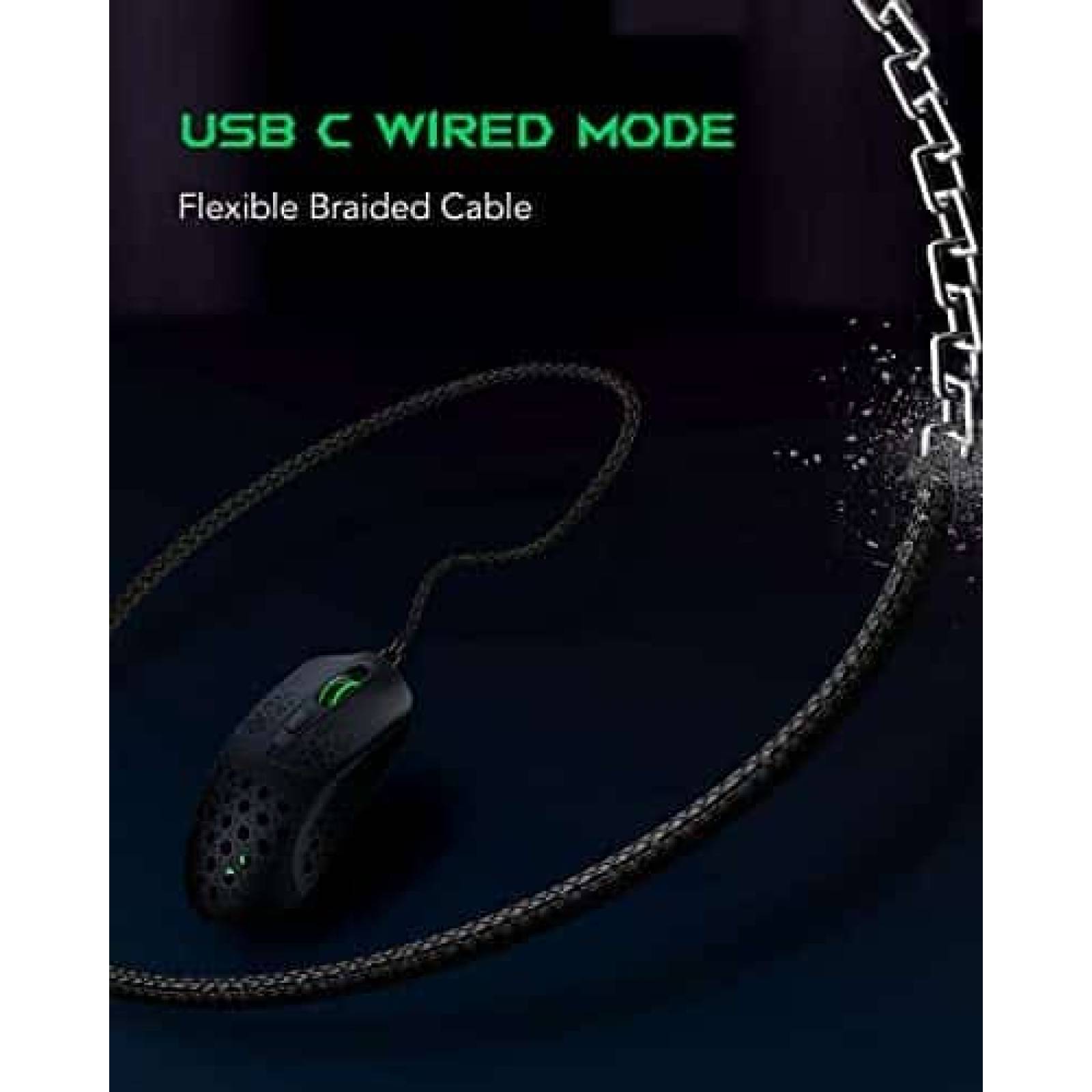 Mouse Black Shark Recargable 6 Botones Programables -Negro