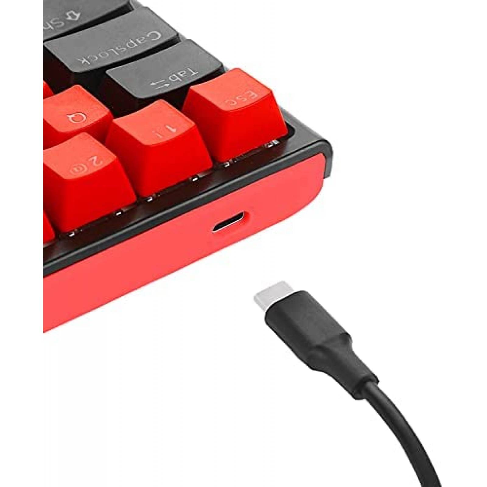 Teclado BOYI Switch Cherry MX con Retroiluminado RGB -Rojo
