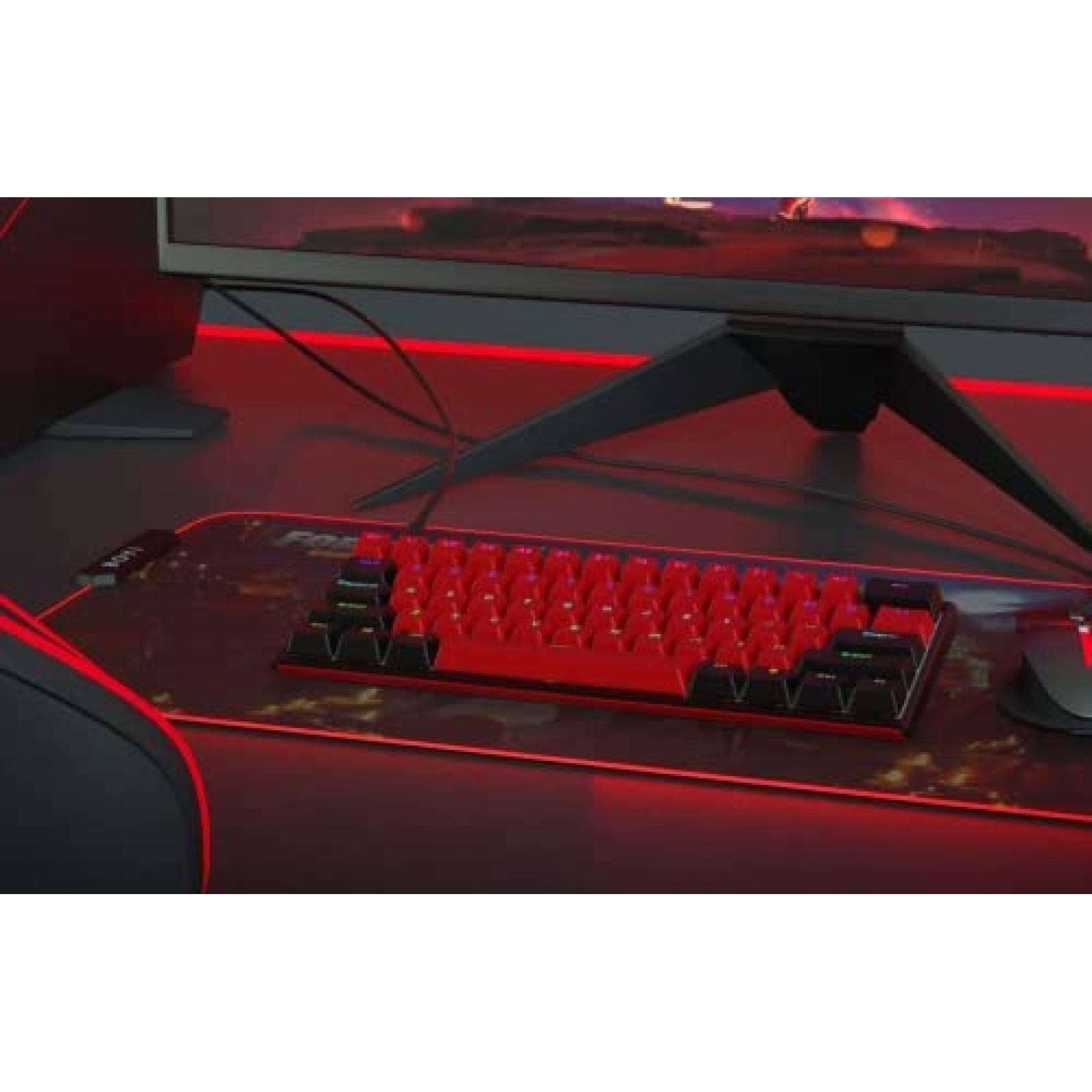 Teclado BOYI Switch Cherry MX con Retroiluminado RGB -Rojo