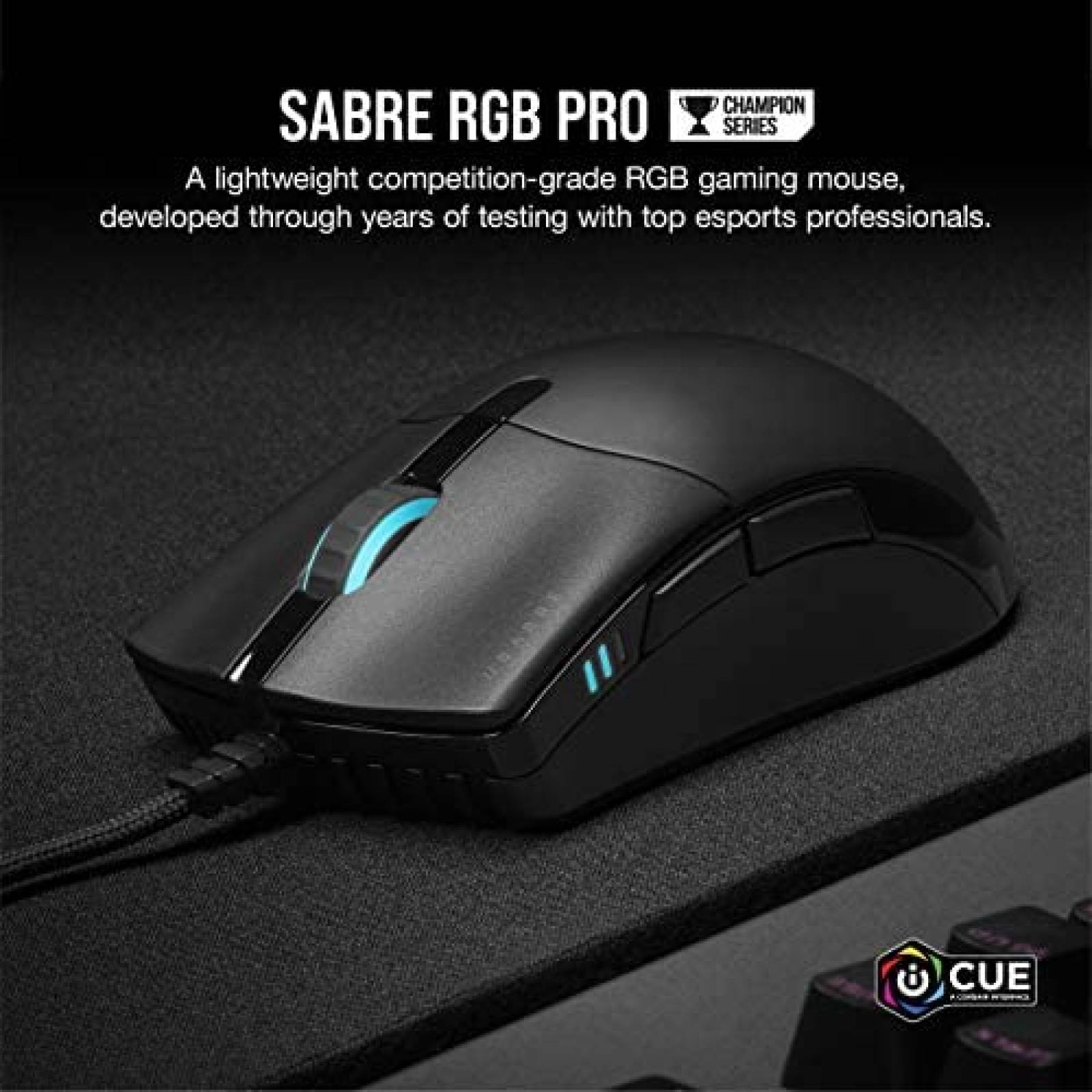 Mouse Gamer CORSAIR Sabre de 4 Botones RGB PRO -Negro