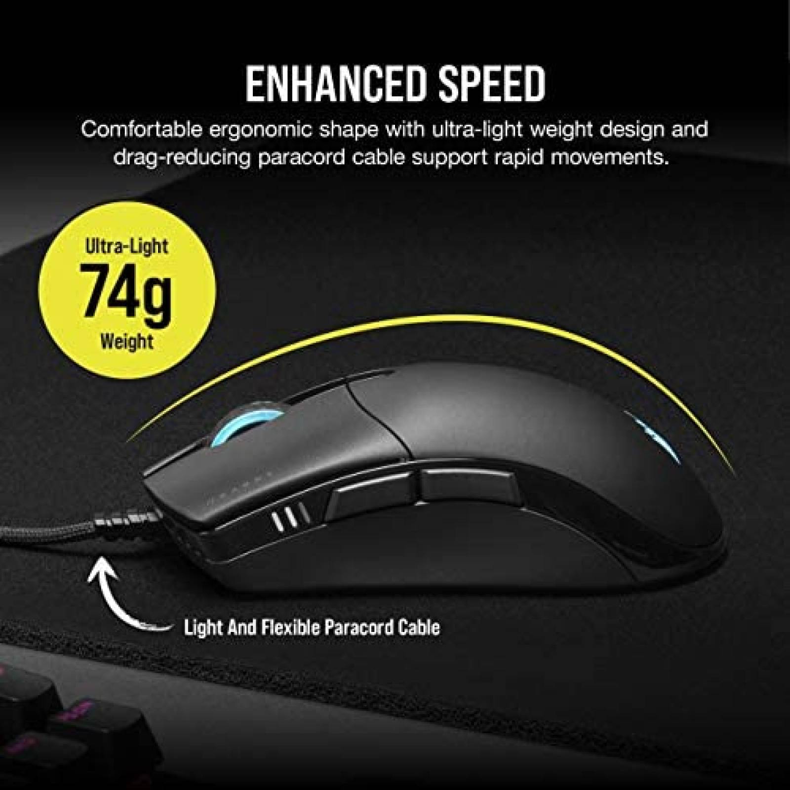 Mouse Gamer CORSAIR Sabre de 4 Botones RGB PRO -Negro