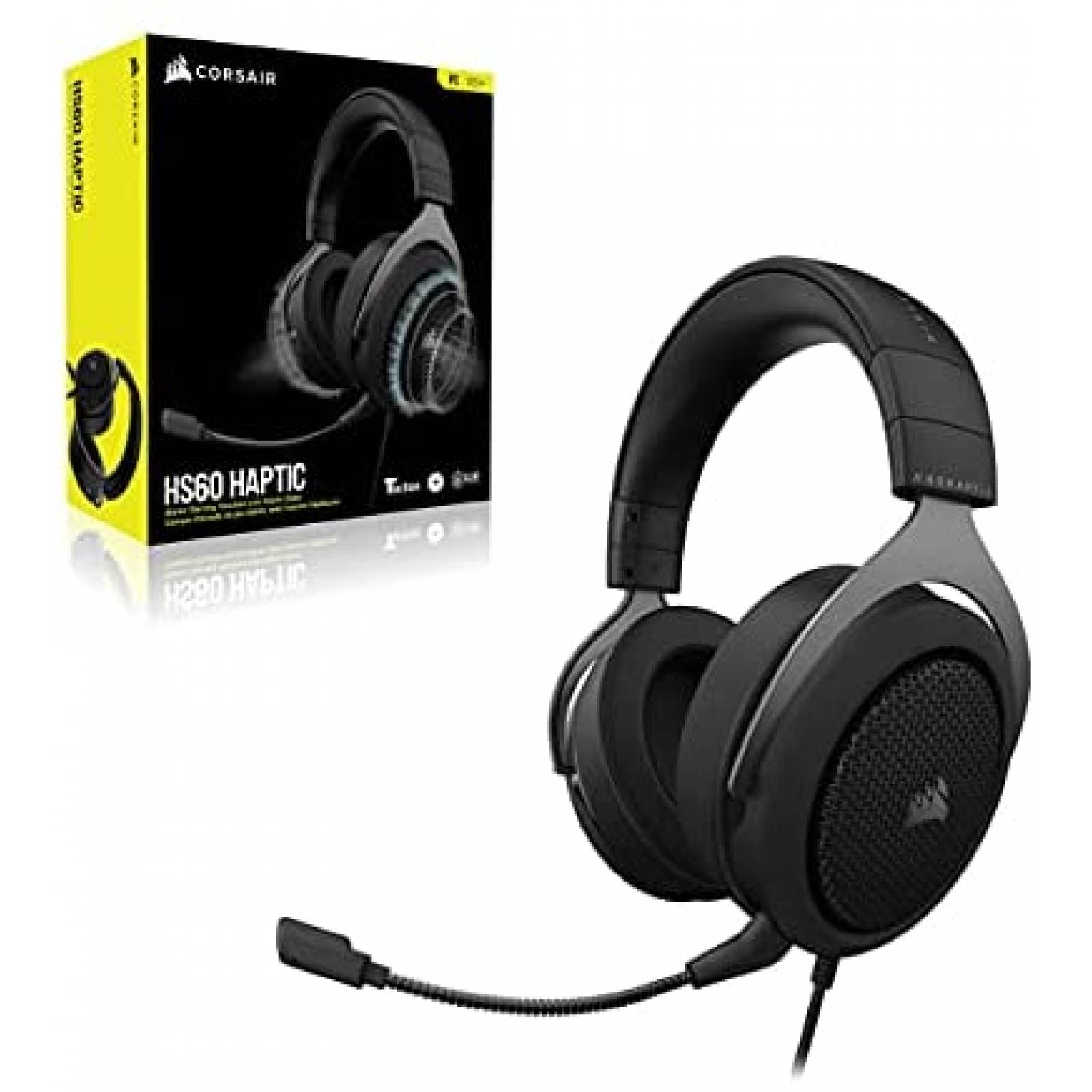 Diadema Gamer Corsair HS60 HAPTIC Estereo -Negro