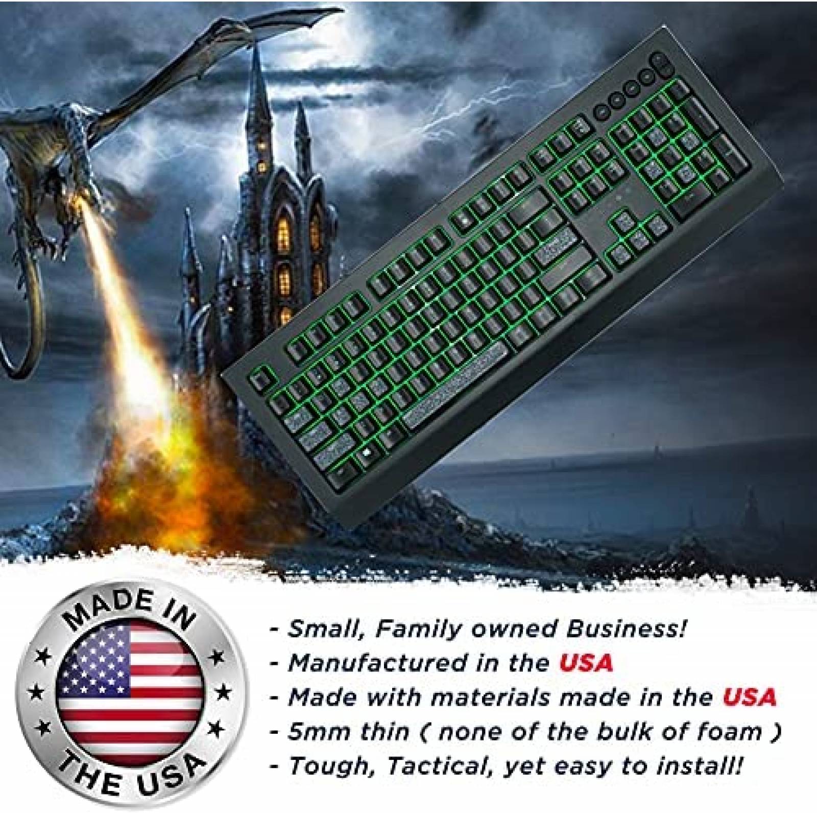 Teclado Dragon Grips Mecanico + Mouse Gamer -Negro