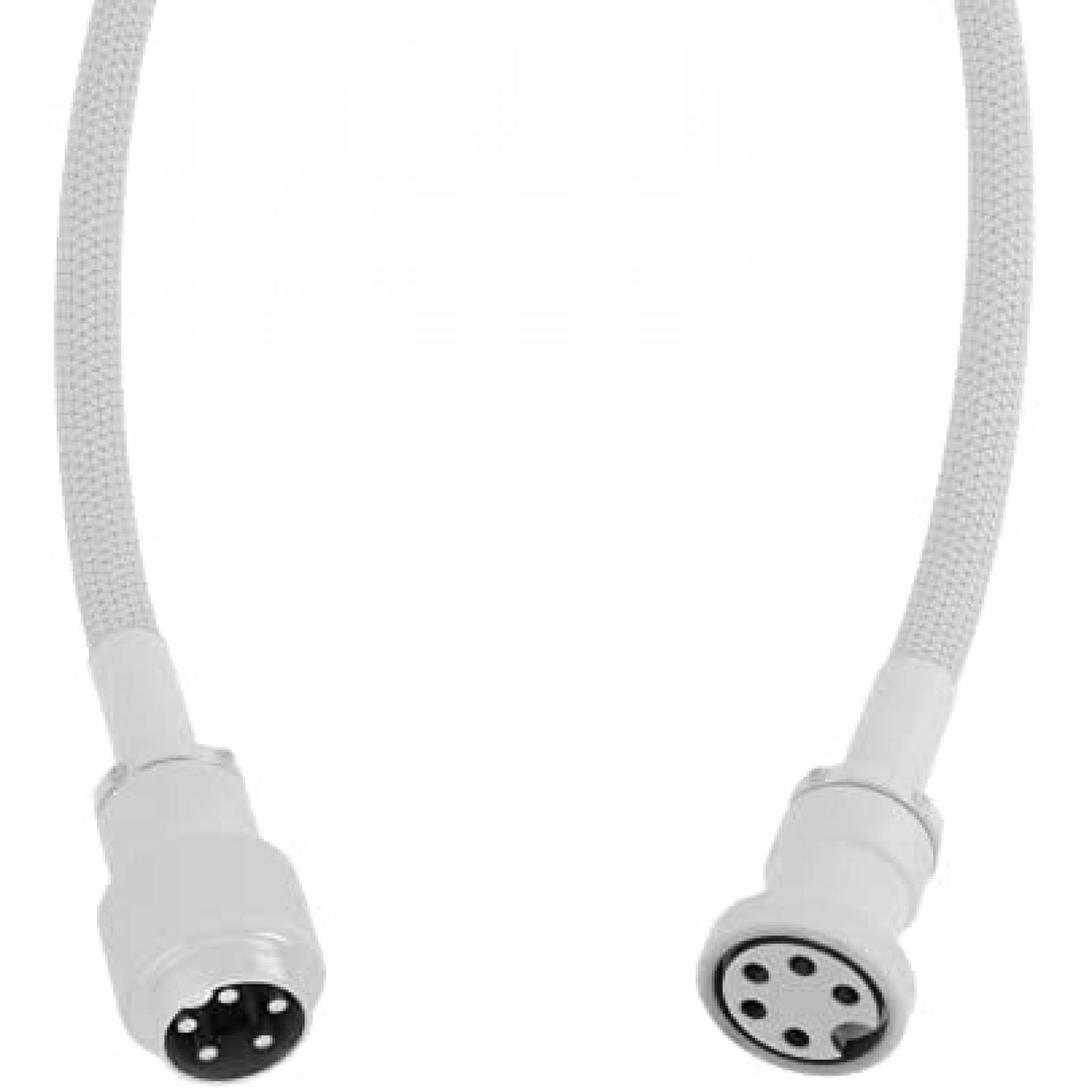 Cable Hystar USB C con Espiral Para Teclado 5 ft -Blanco