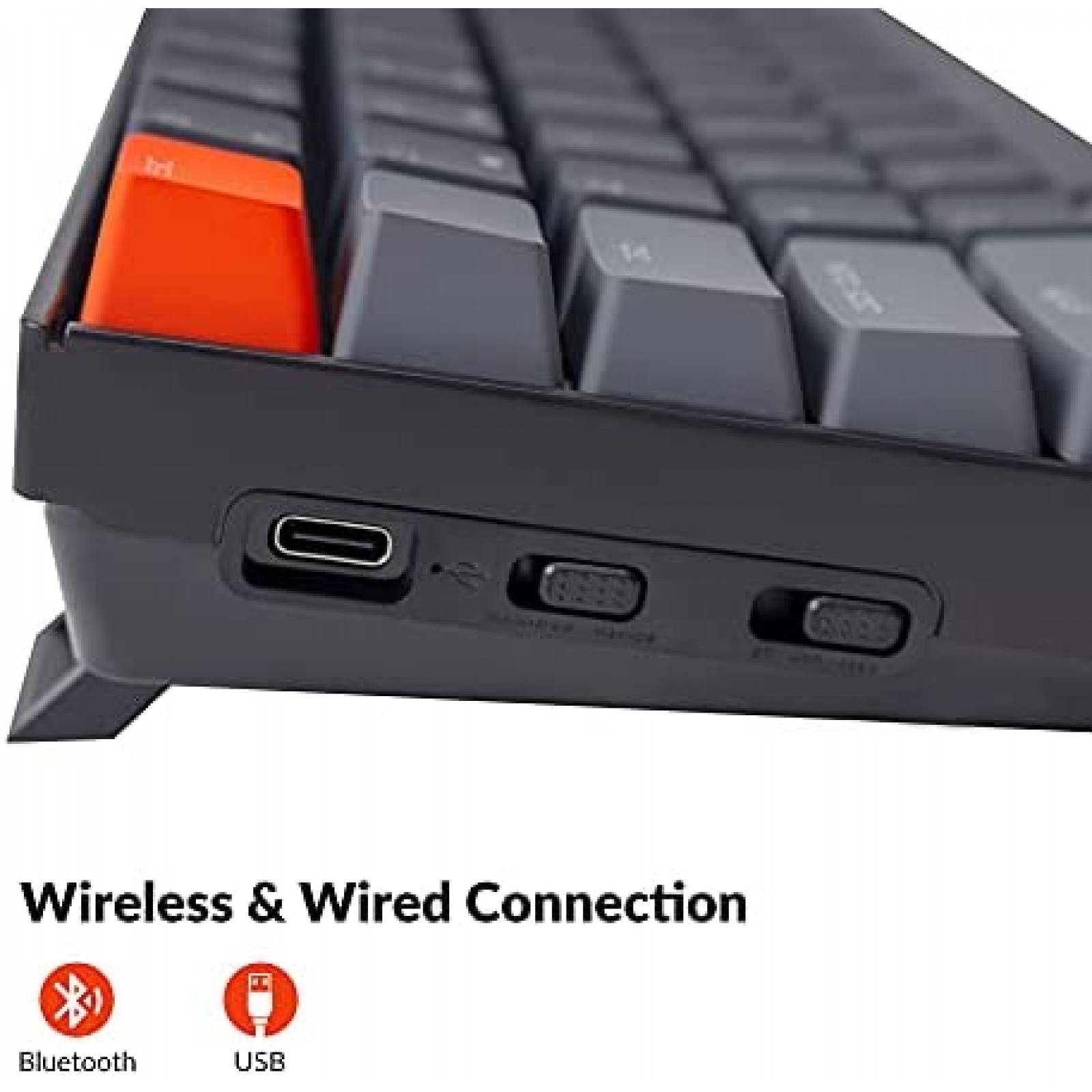 Teclado Bluetooth Keychron K2 de 84 Teclas LED -Negro