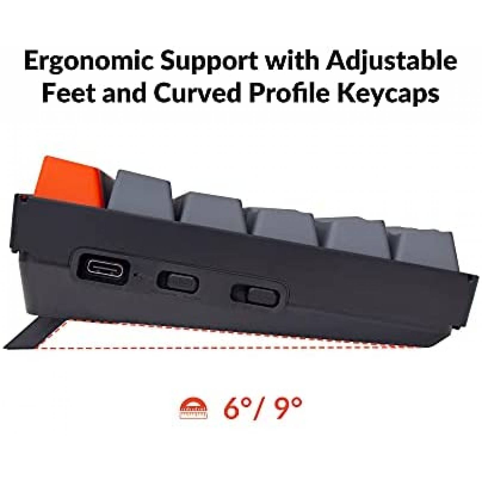 Teclado Bluetooth Keychron K2 de 84 Teclas LED -Negro