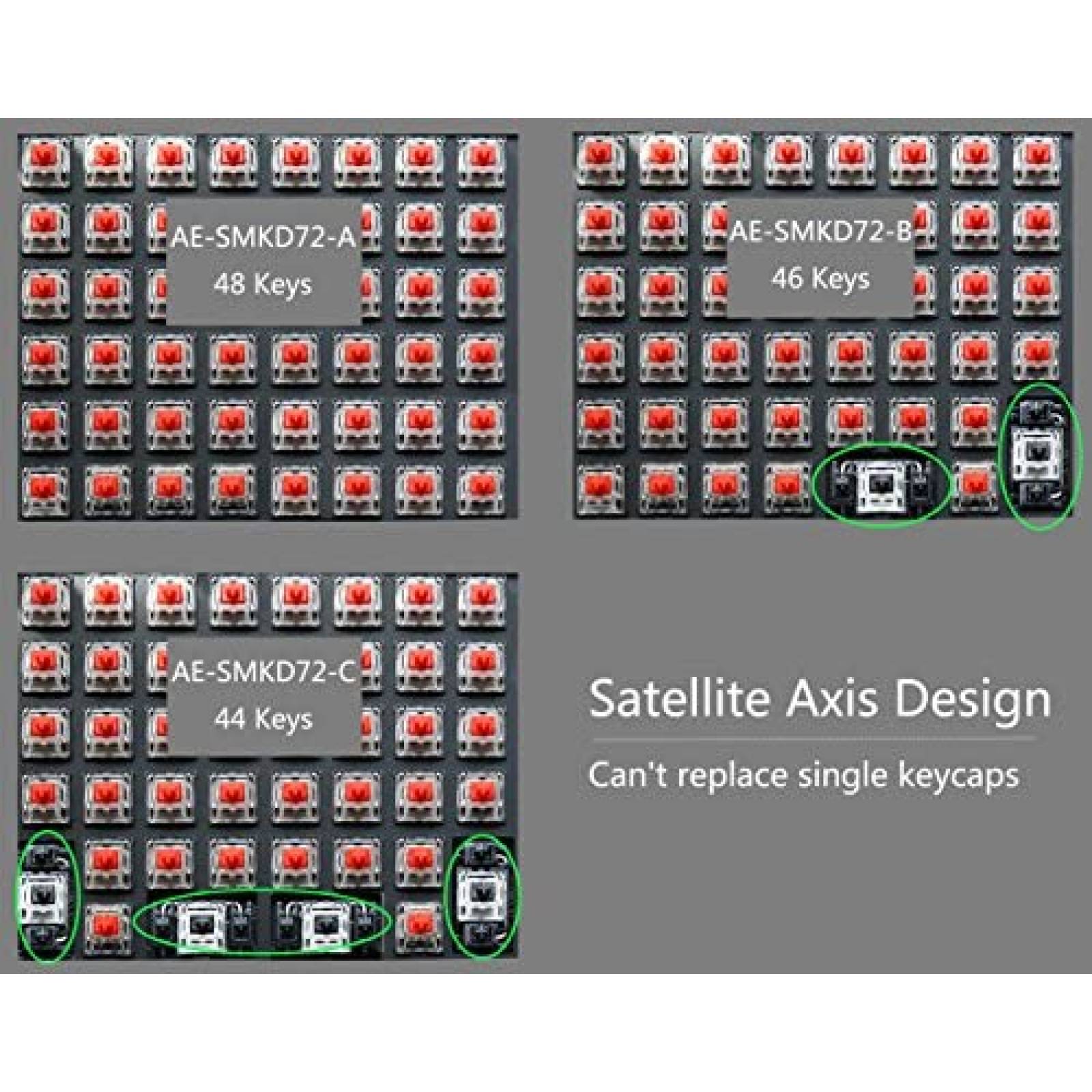 Teclado Gamer Koolertron Programable 48 Teclas -Negro