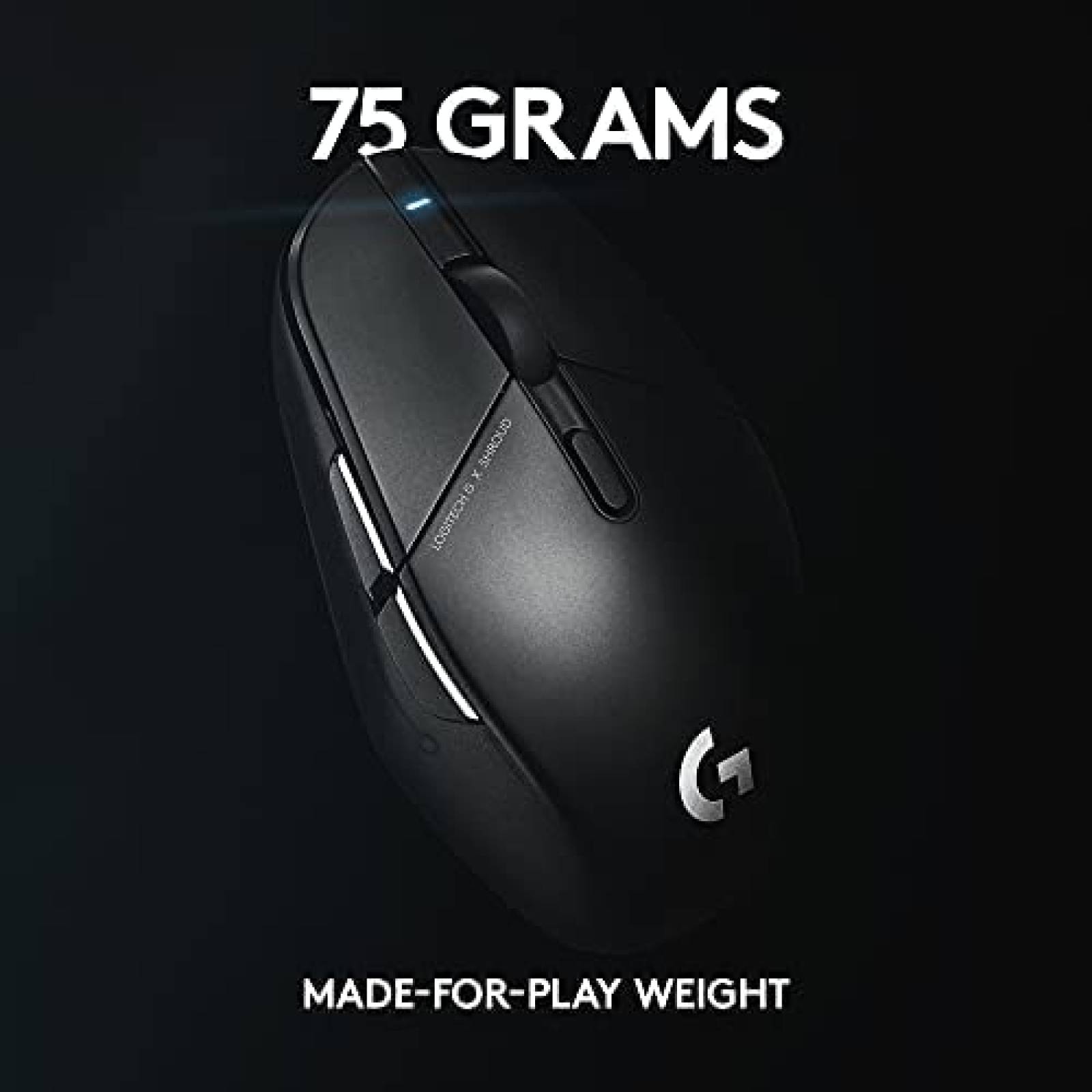 Mouse Logitech G303 Inalambrico Para Juegos 5 Botones -Negro