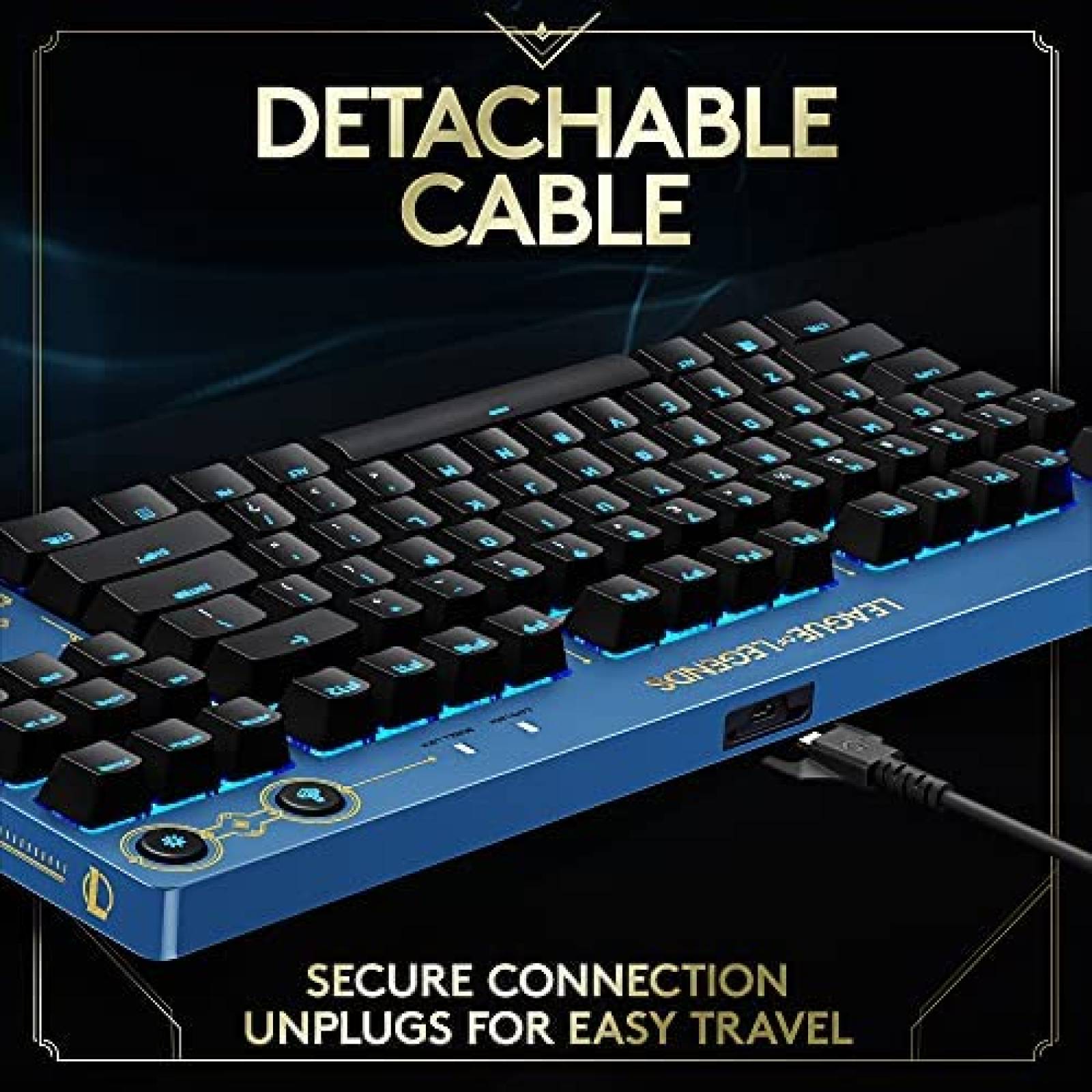 Teclado Logitech G League of Legends Mecanico Portatil -Azul
