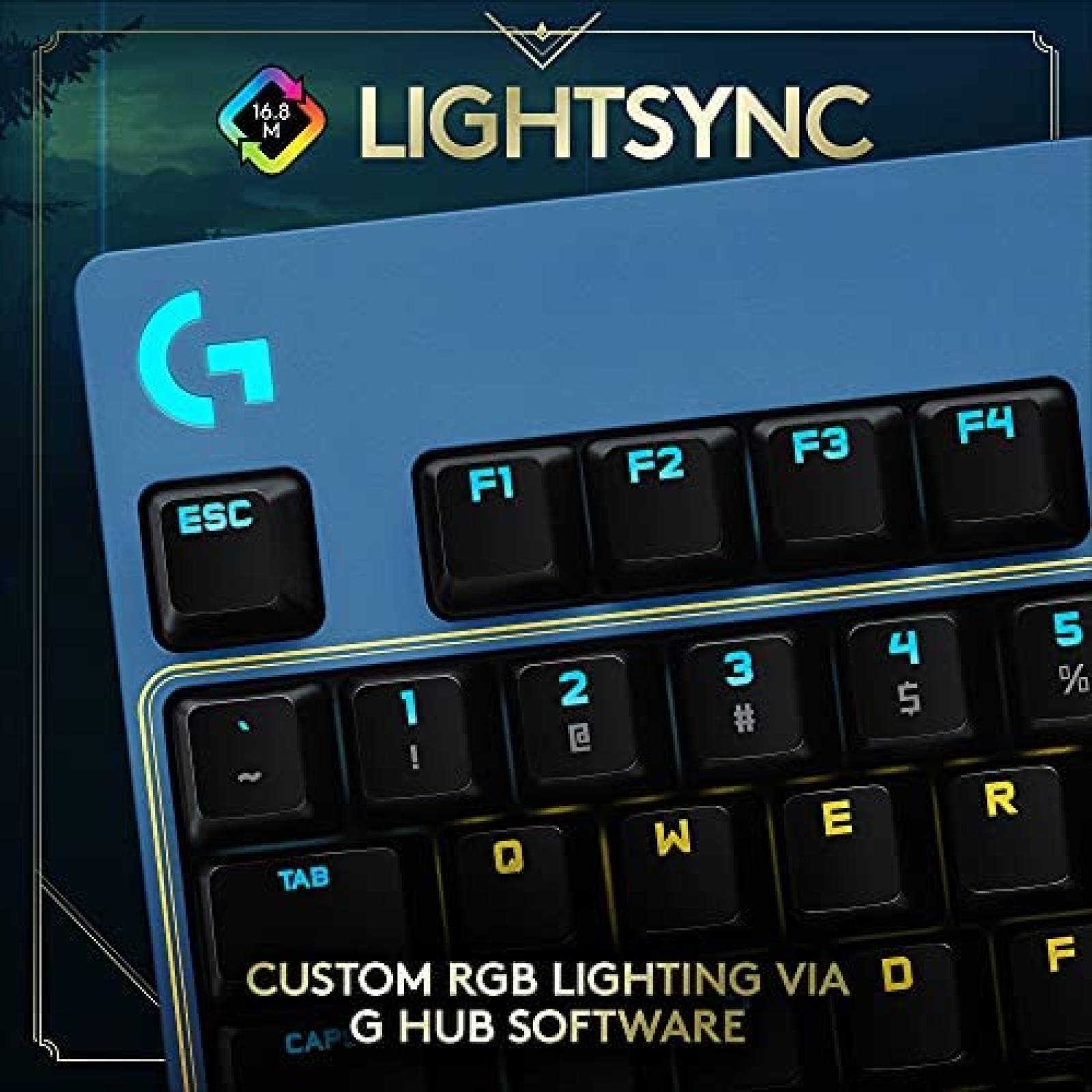 Teclado Logitech G League of Legends Mecanico Portatil -Azul