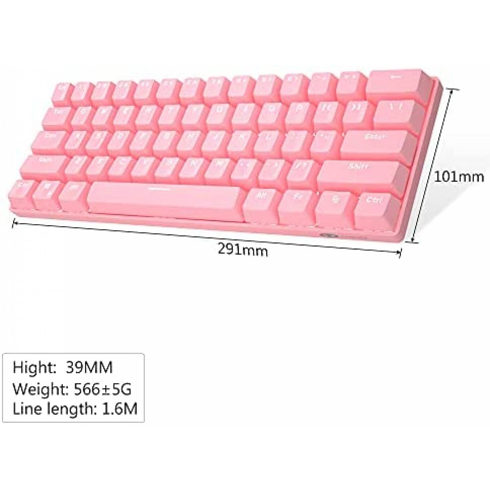 Teclado para PC MageGee con Retroiluminado LED -Rosa
