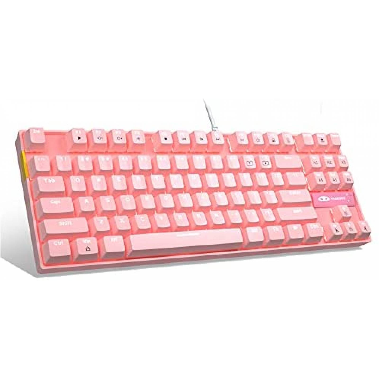 Teclado MageGee MK Star 87 Teclas Cable USB -Rosa