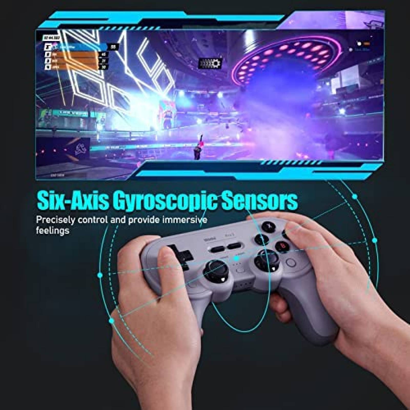 Control Nintendo Switch Nargos 8Bitdo Pro 2 inalambrico-Gris