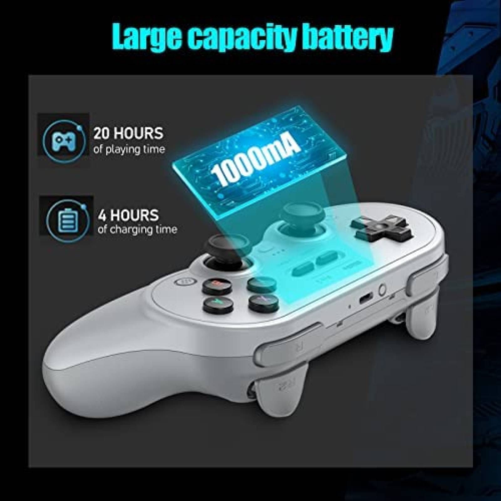 Control Nintendo Switch Nargos 8Bitdo Pro 2 inalambrico-Gris