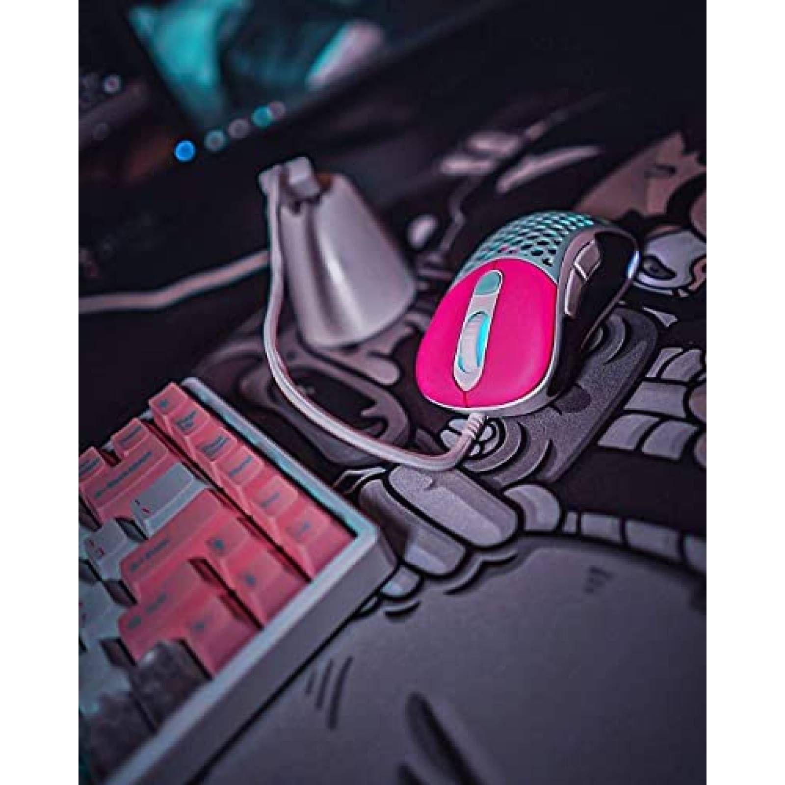 Mouse Pwnage Ultraligero Sensor optico Pixart 3389 -Blanco