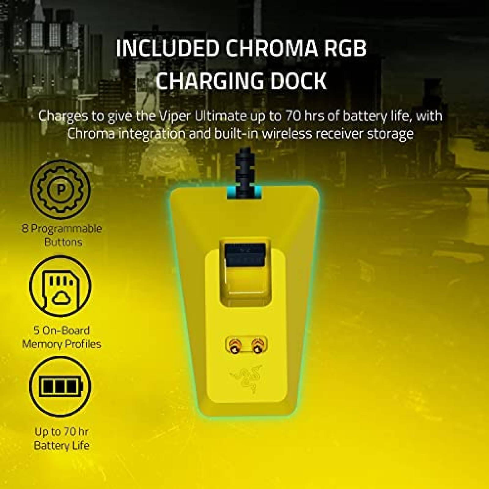 Mouse Gamer Razer ViperUltimate Inalambrico 20K SensorOptico