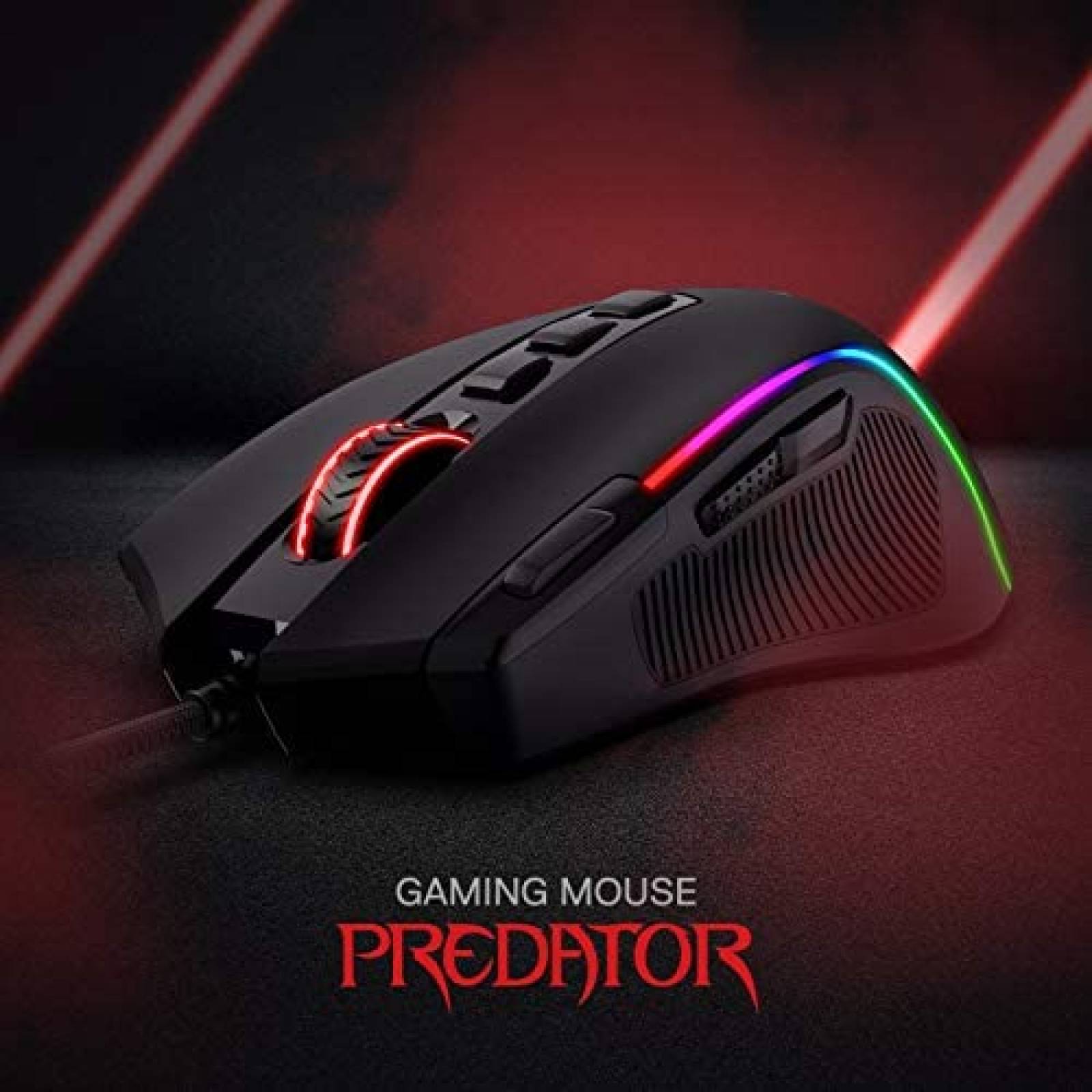 Mouse Redragon M612 Gaming RGB Programable Optico -Negro