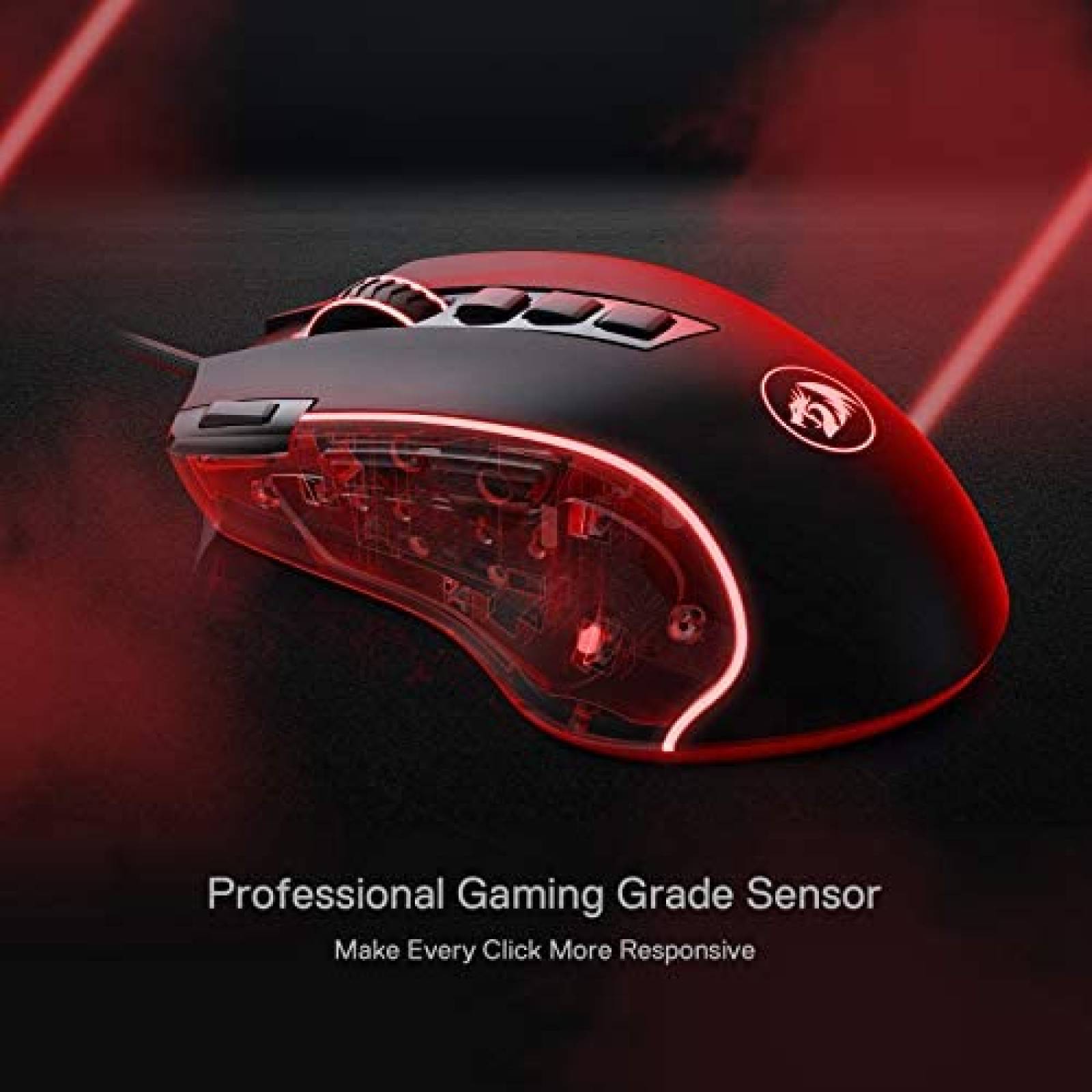 Mouse Redragon M612 Gaming RGB Programable Optico -Negro