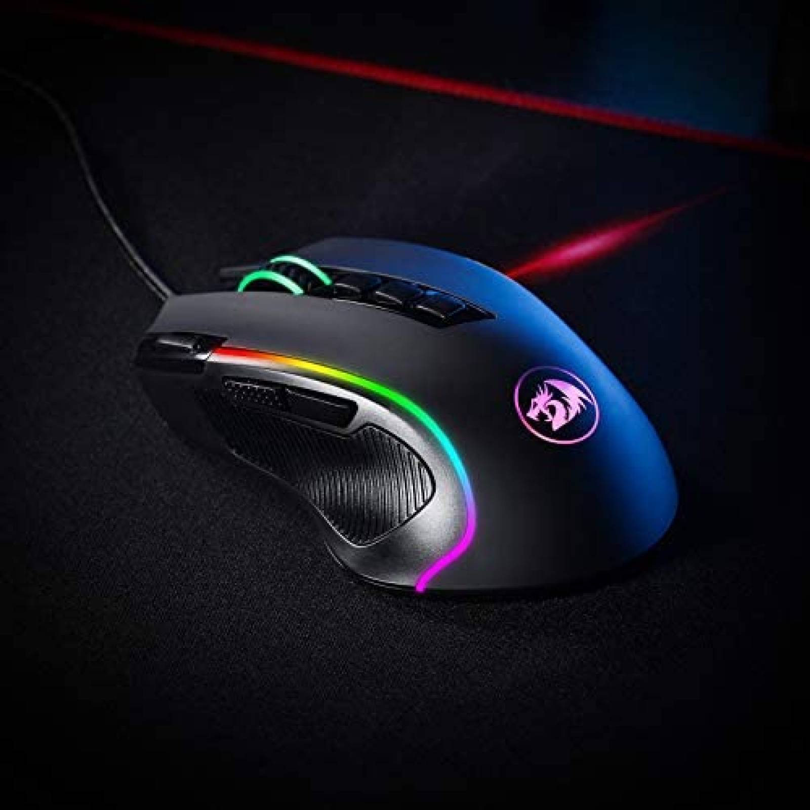 Mouse Redragon M612 Gaming RGB Programable Optico -Negro