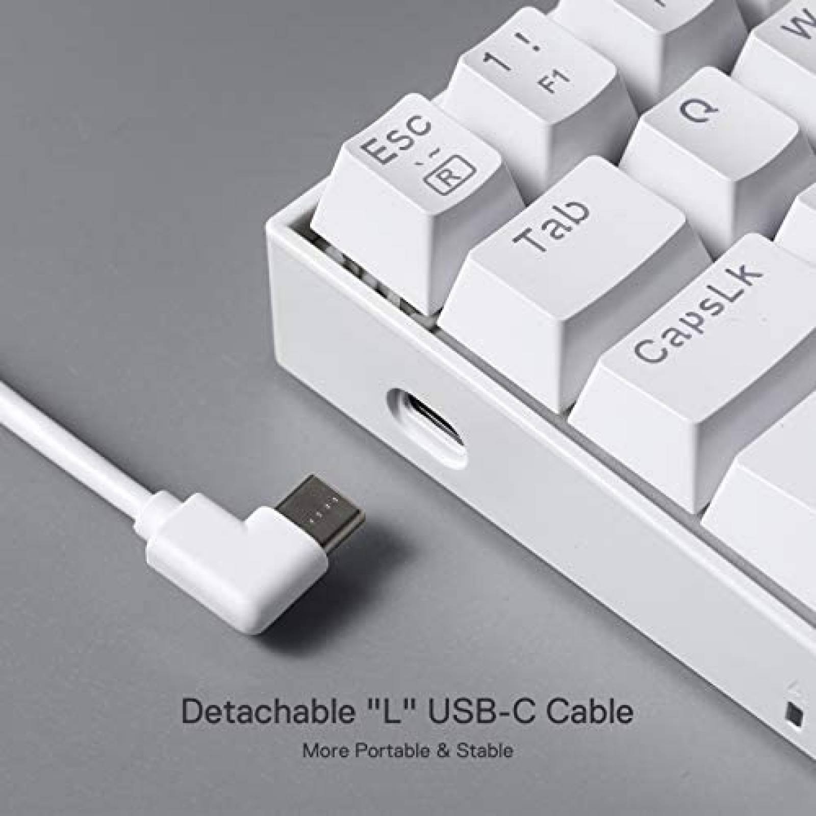 Teclado gamer Redragon K630 Dragonborn 61 teclas RGB -Blanco