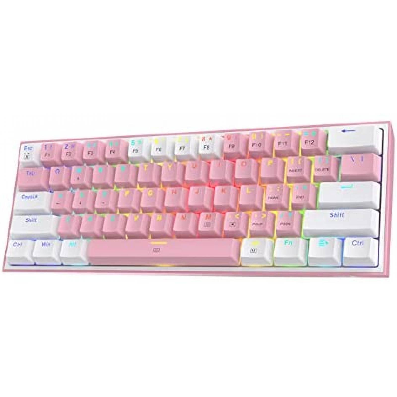 Teclado para juegos Redragon K617 Fizz RGB de 61 teclas
