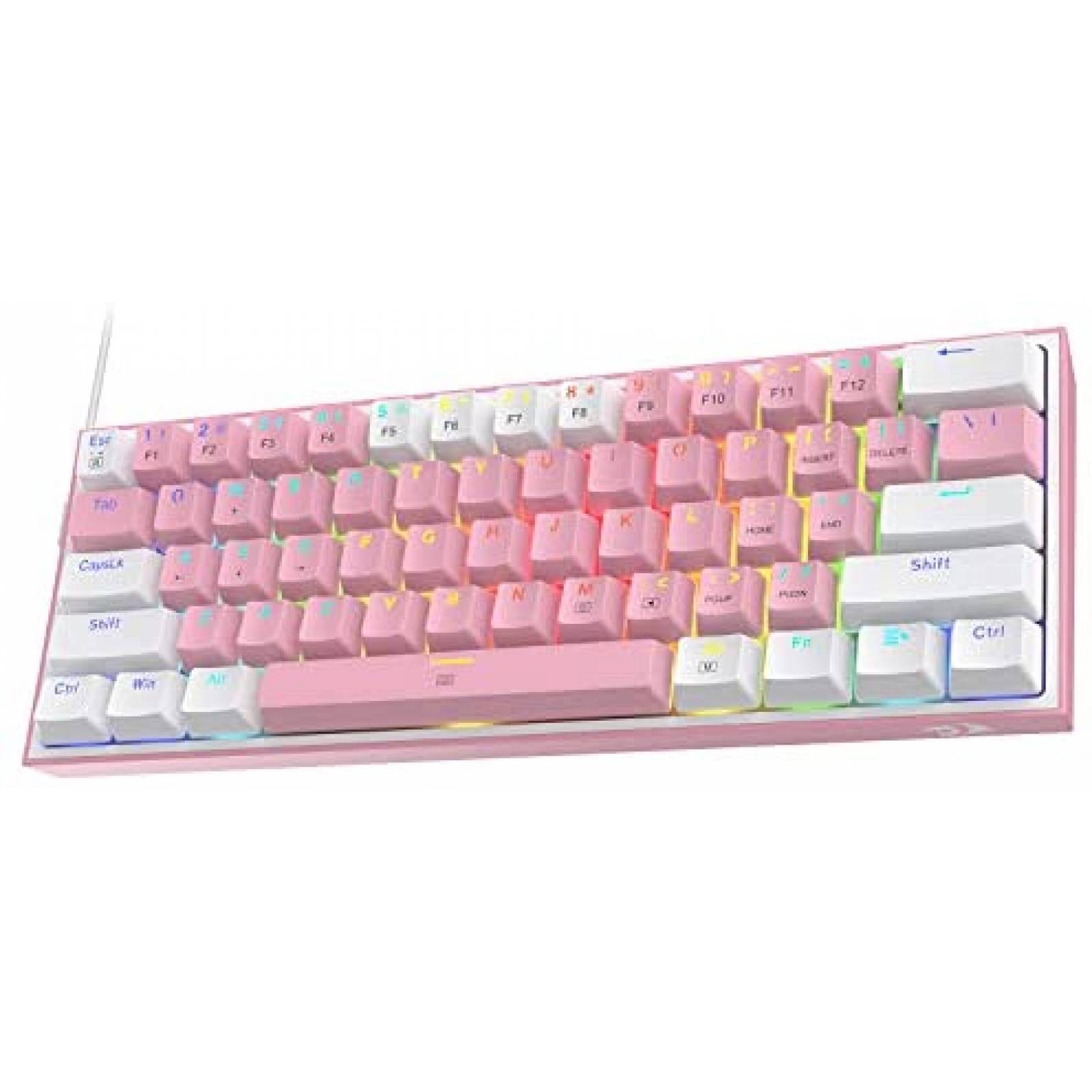 Teclado para juegos Redragon K617 Fizz RGB de 61 teclas