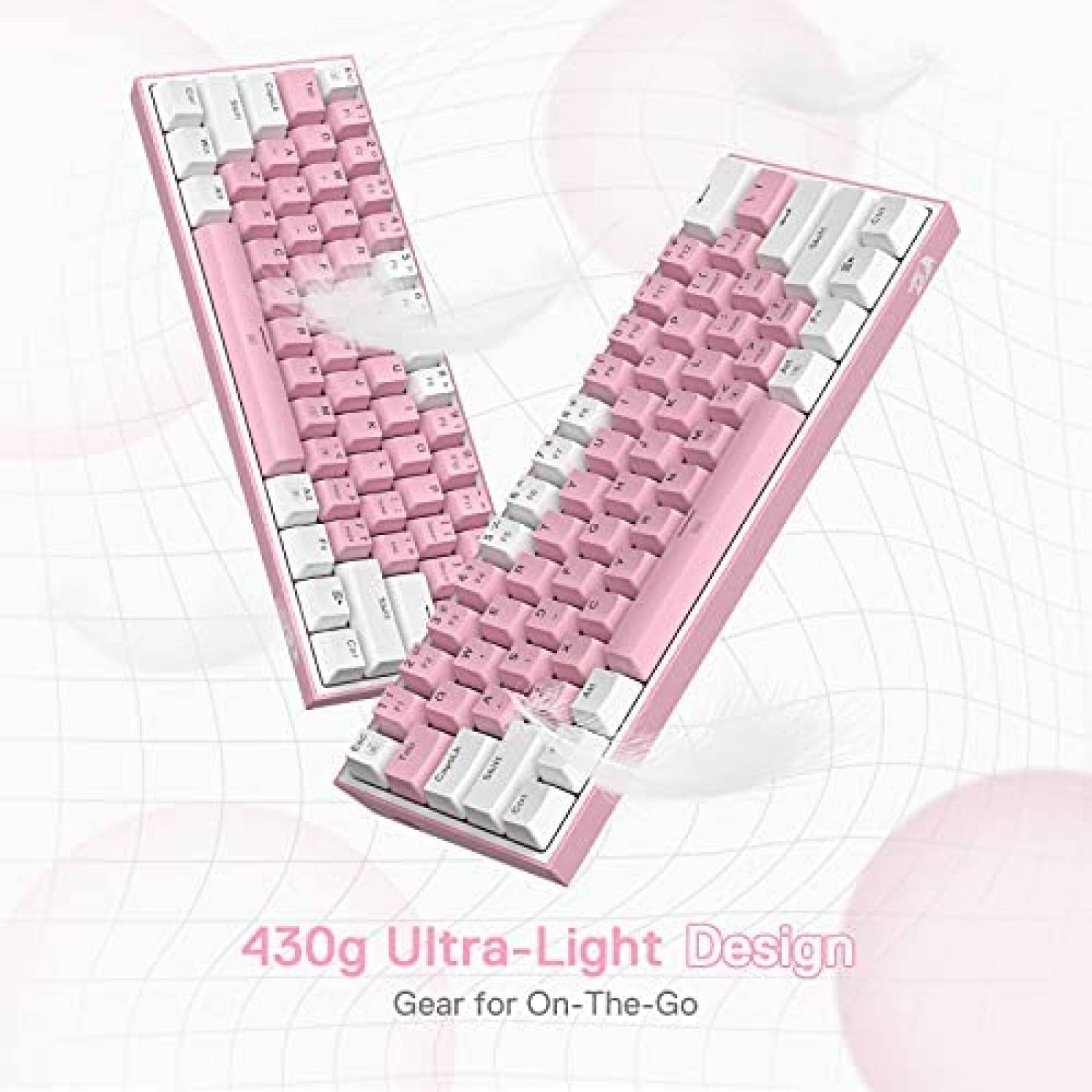 Teclado para juegos Redragon K617 Fizz RGB de 61 teclas