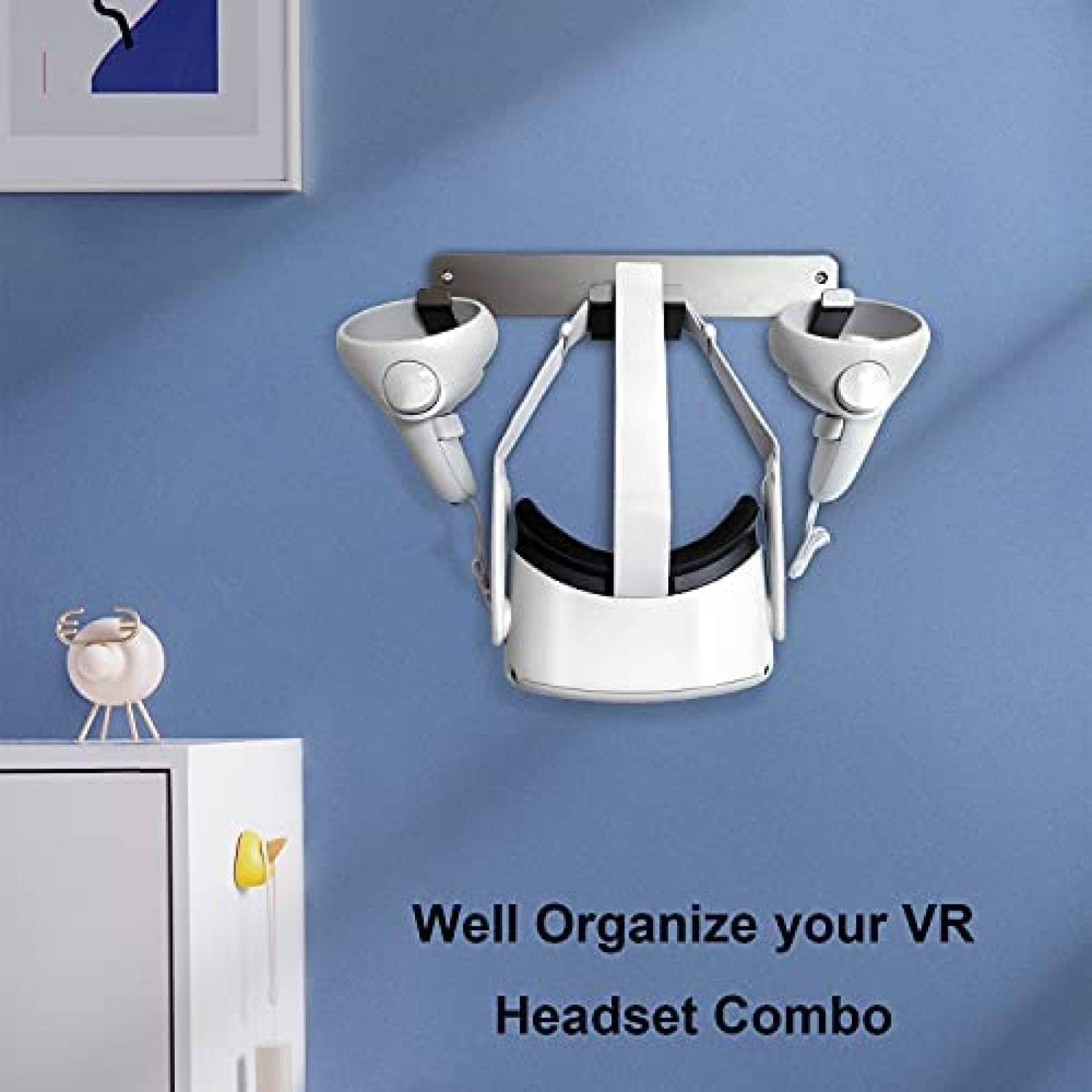Soporte de Pared REEYEAR para Headset RV Oculus Quest -Plata