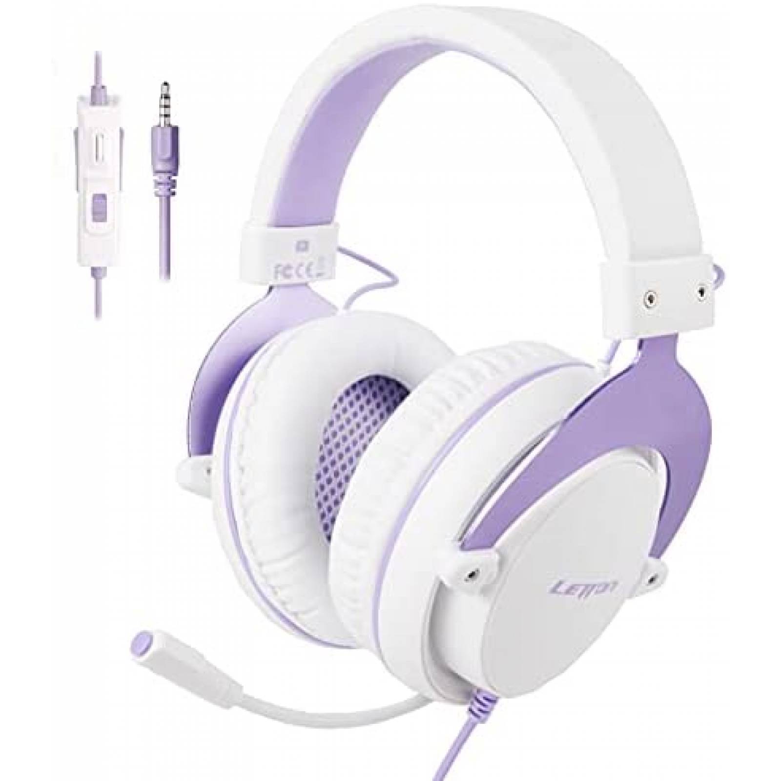 Audifonos para gamer SADES alambrico -Blanco/morado