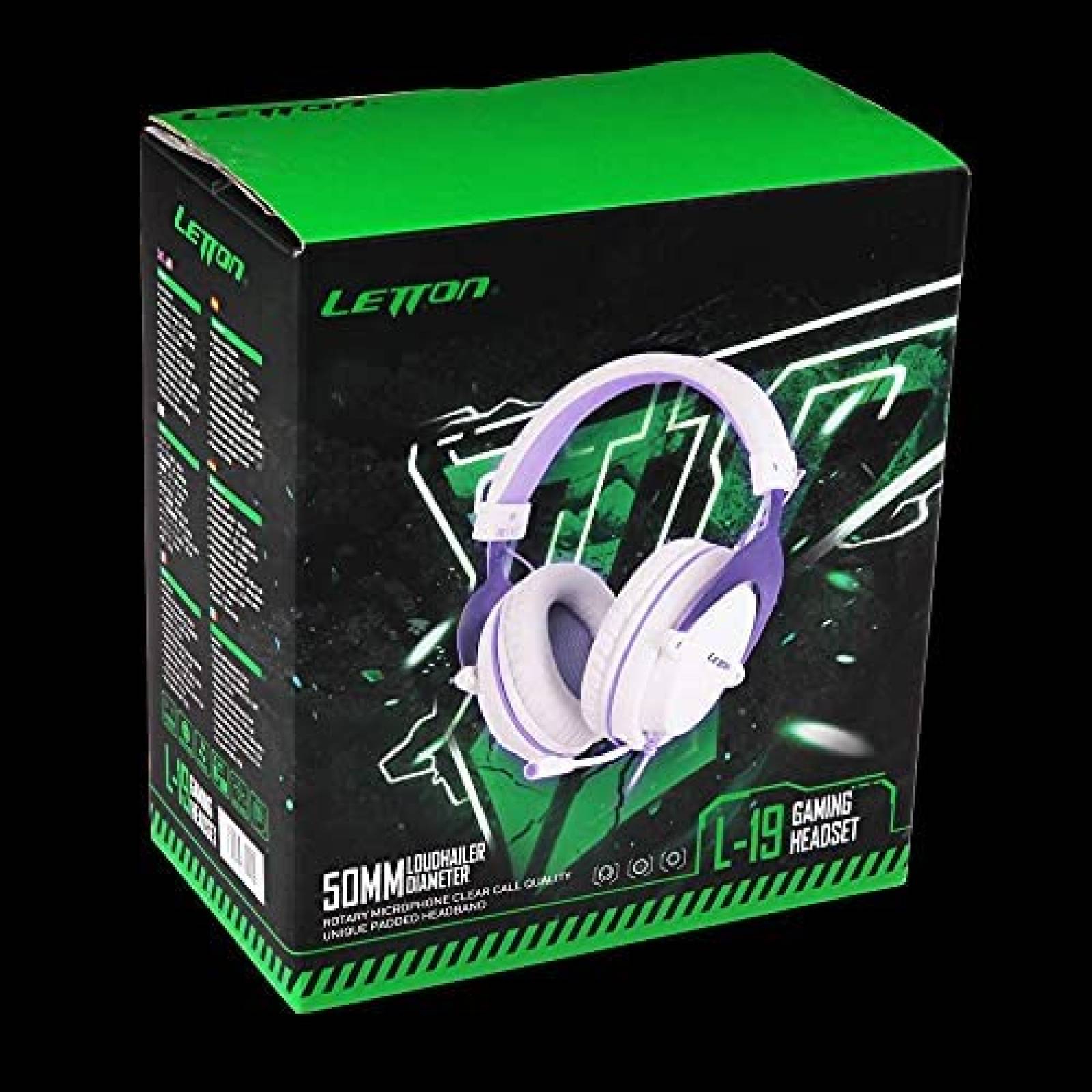 Audifonos para gamer SADES alambrico -Blanco/morado